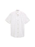Denim Tom Tailor White Rose Grey Lines Print Men Fitted Short Sleeve Shirt SKU: 1046161_38028 Image 01