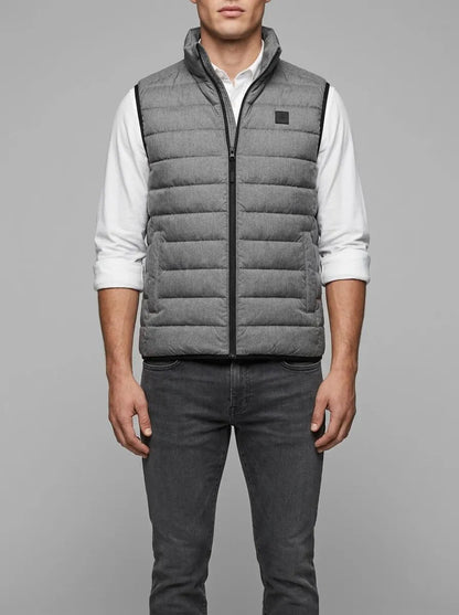 Tom Tailor Washed Jasper Green Men Hybrid Quilted Waistcoat SKU: 1046222_21951 Image 00