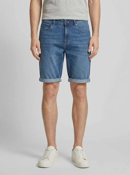 Tom Tailor Mid Stone Bright Blue Denim Men Ttjosh Regular Fit Shorts SKU: 1046255_10152 Image 00