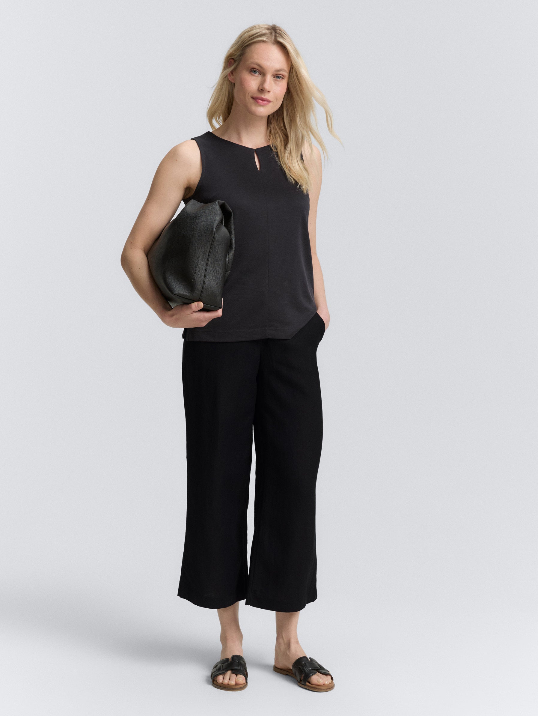 Tom Tailor_Culotte Trousers with Linen Content_1046507_14482_01