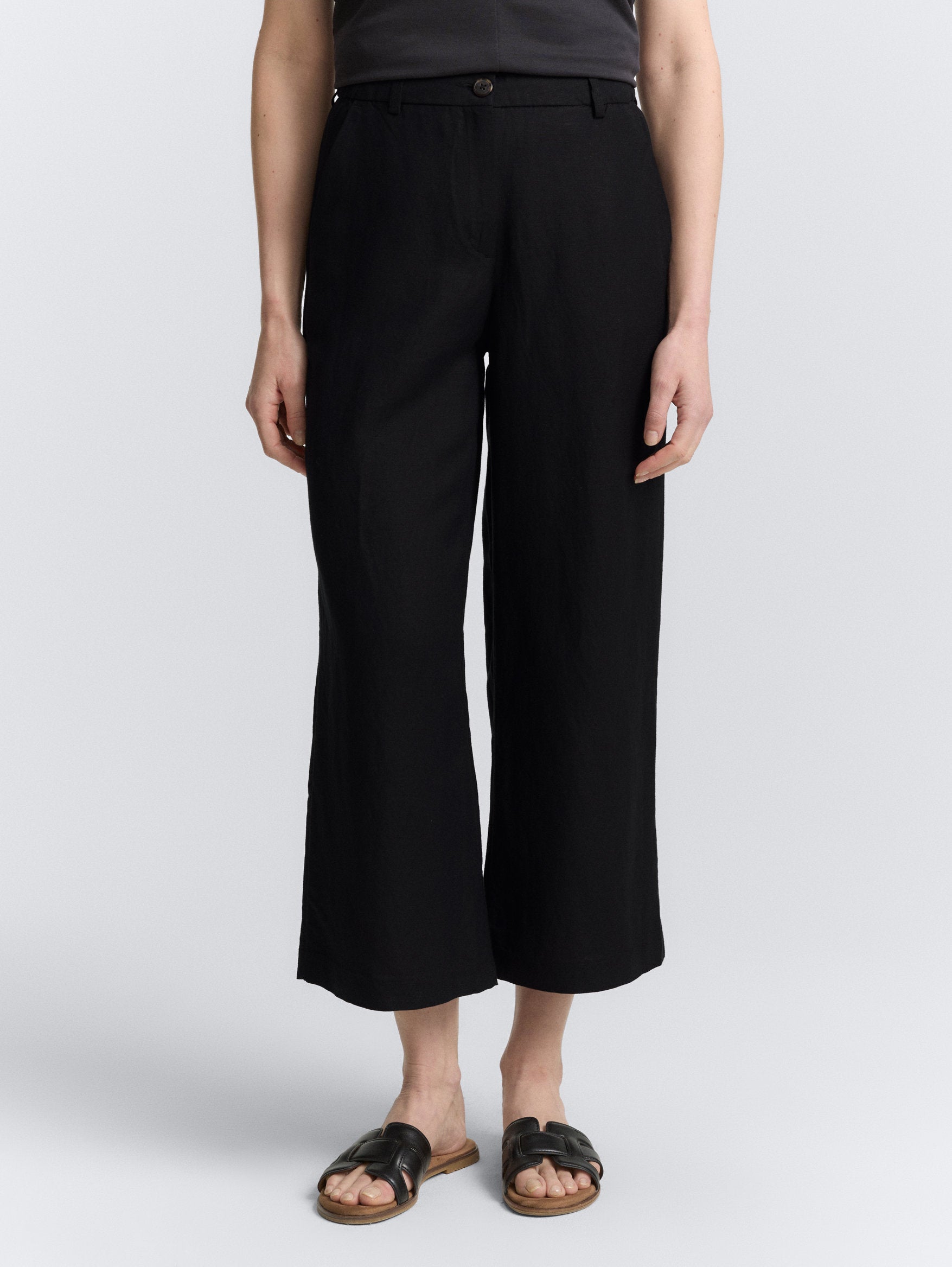Tom Tailor_Culotte Trousers with Linen Content_1046507_14482_04