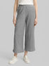 Tom Tailor Deep Black Offwhite Structure Women Crinkle Culotte Trousers SKU: 1046509_38001 Image 00