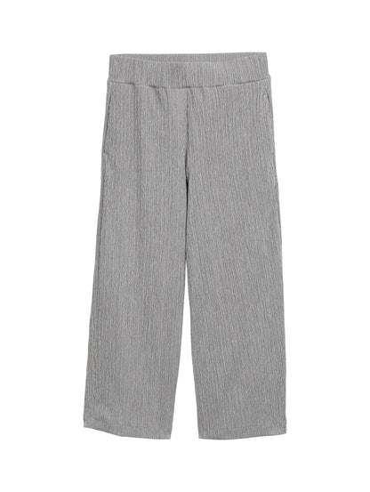 Tom Tailor Deep Black Offwhite Structure Women Crinkle Culotte Trousers SKU: 1046509_38001 Image 06