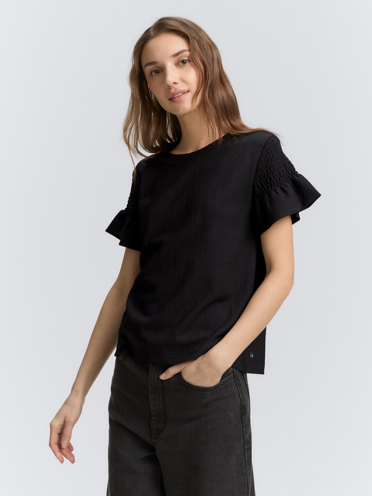 Tom Tailor_T-Shirt with Smock Details_1046554_14482_01