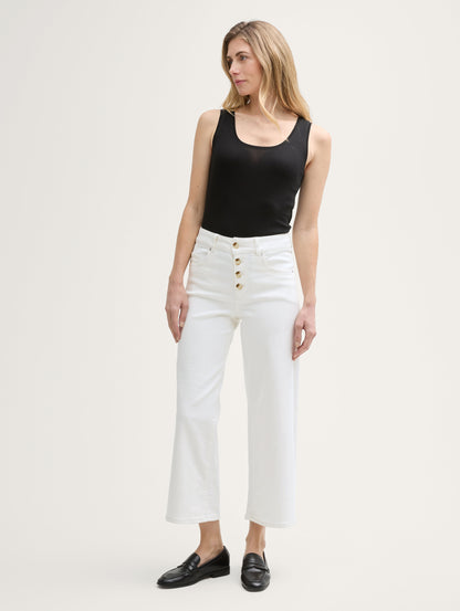 Tom Tailor_Culotte Jeans with Button Placket_1046583_10315_01