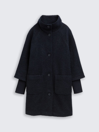 Tom Tailor_Black_BouclŽ Coat with Stand-Up Collar_1046604_10668_04