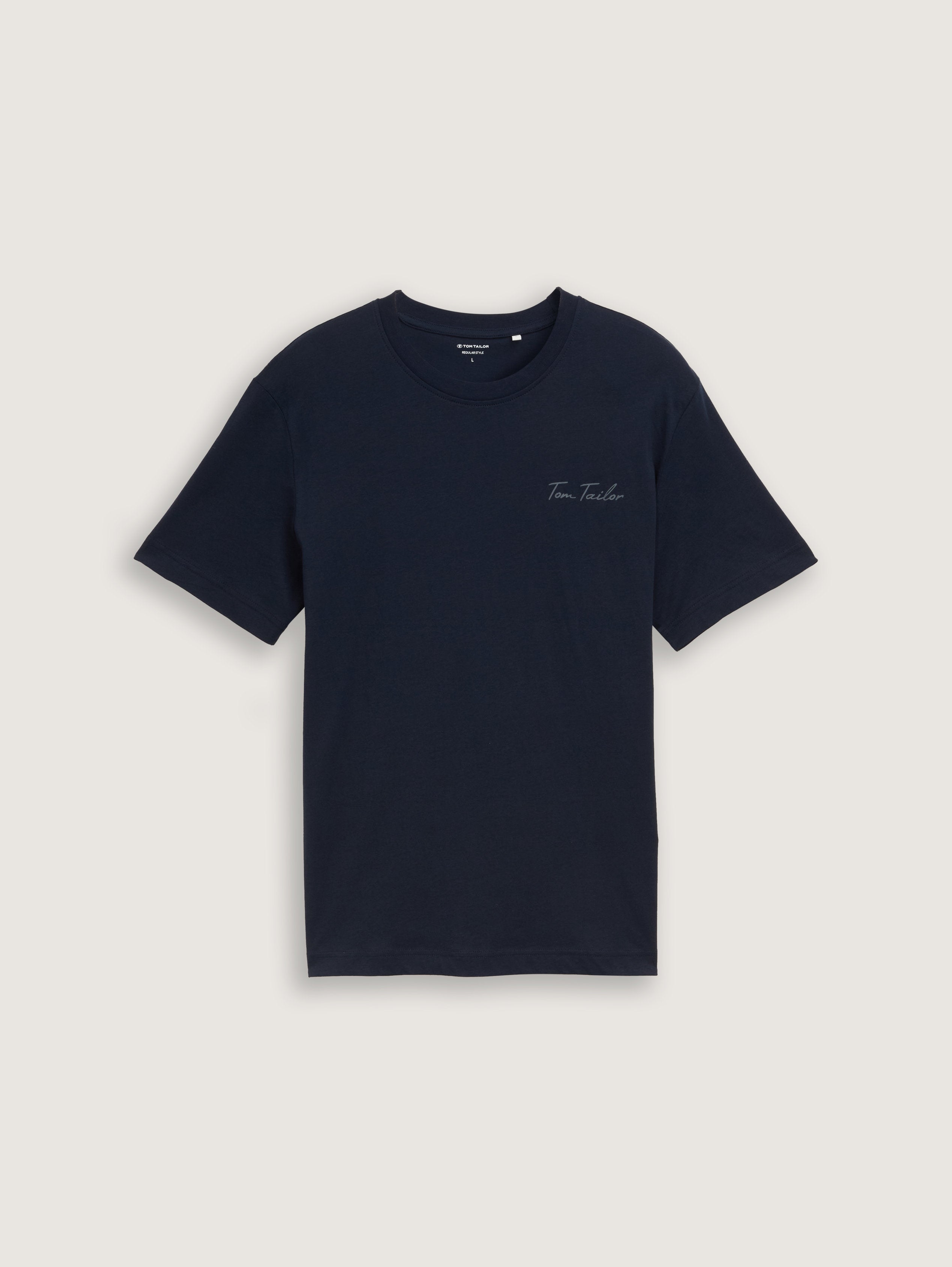 Tom Tailor_Basic T-Shirt with Small Logo Print_1046711_10668_06