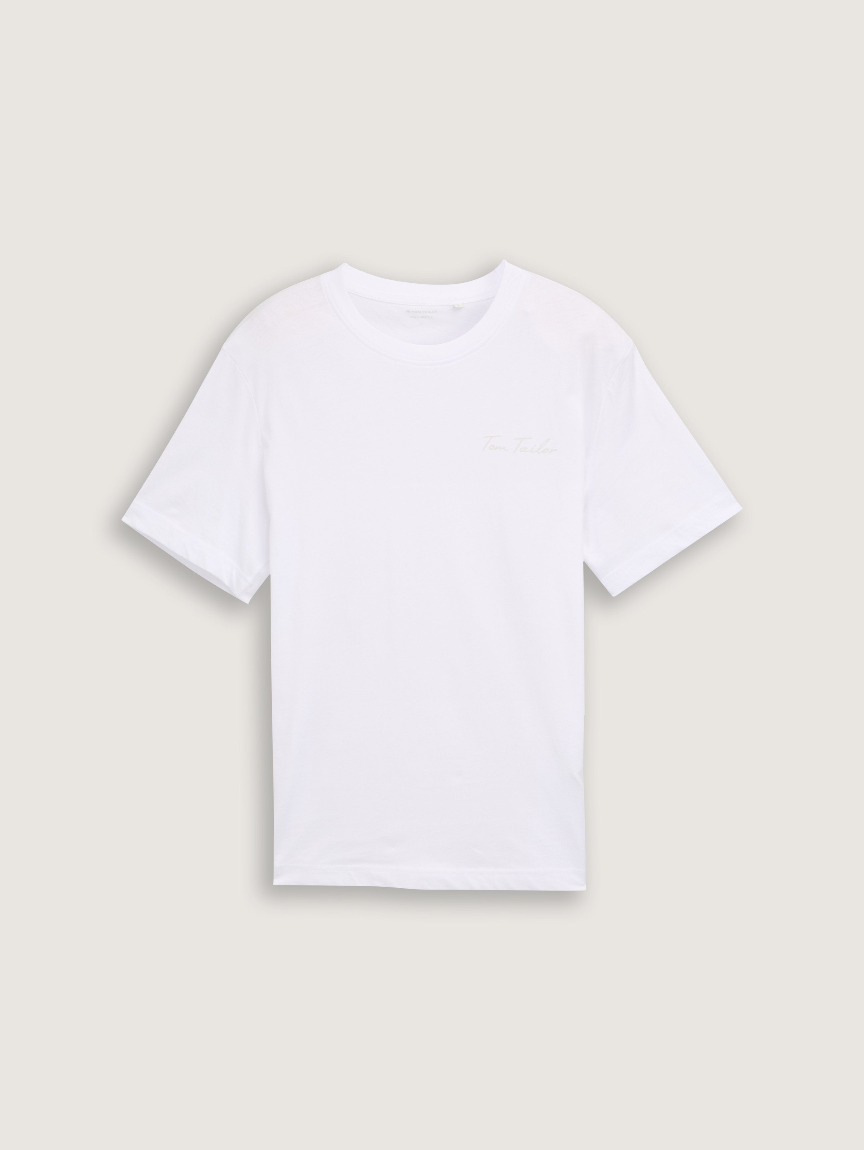 Tom Tailor_Basic T-Shirt with Small Logo Print_1046711_20000_06