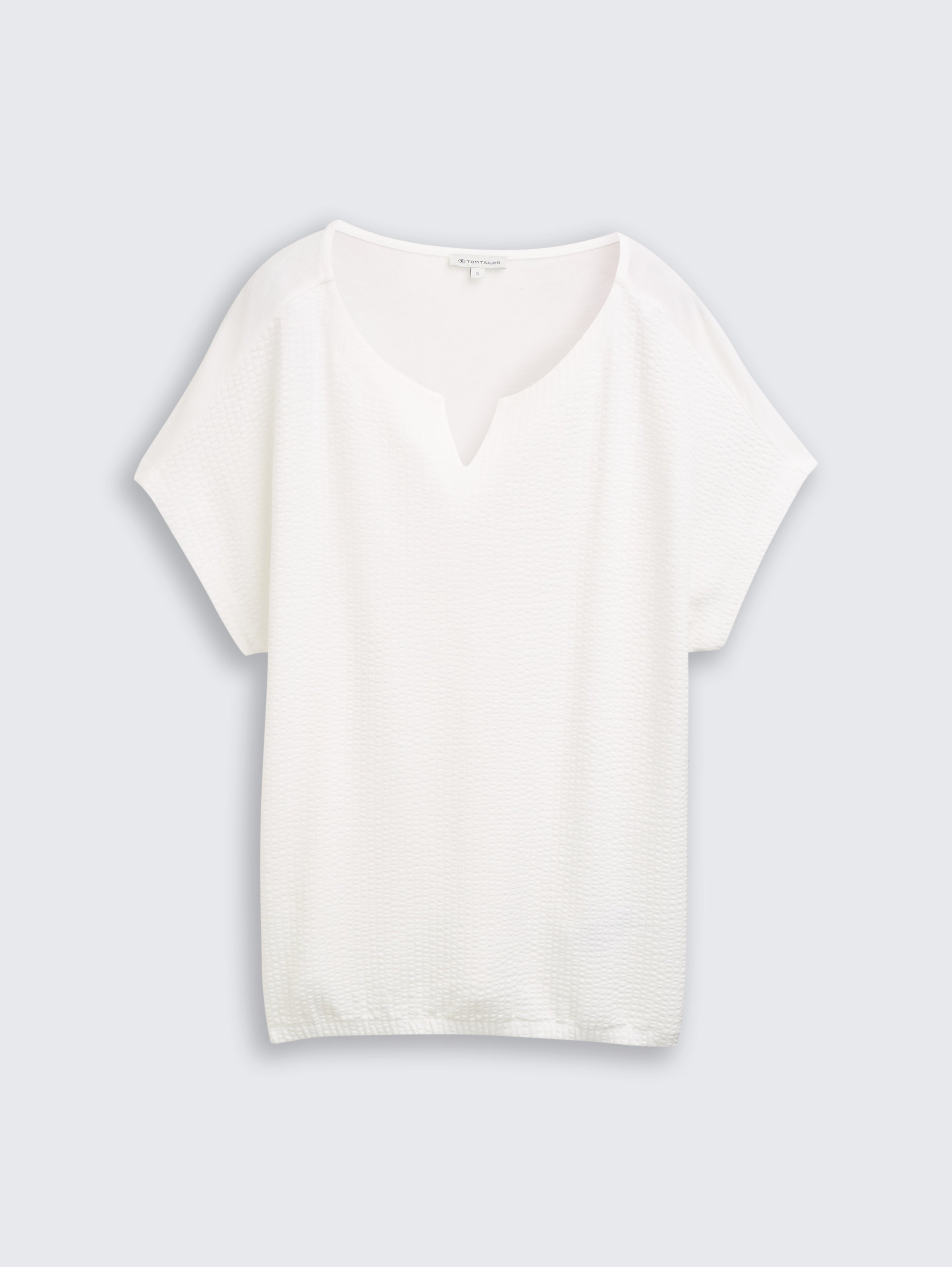 Tom Tailor_T-Shirt in a Mix of Materials_1047063_10315_06