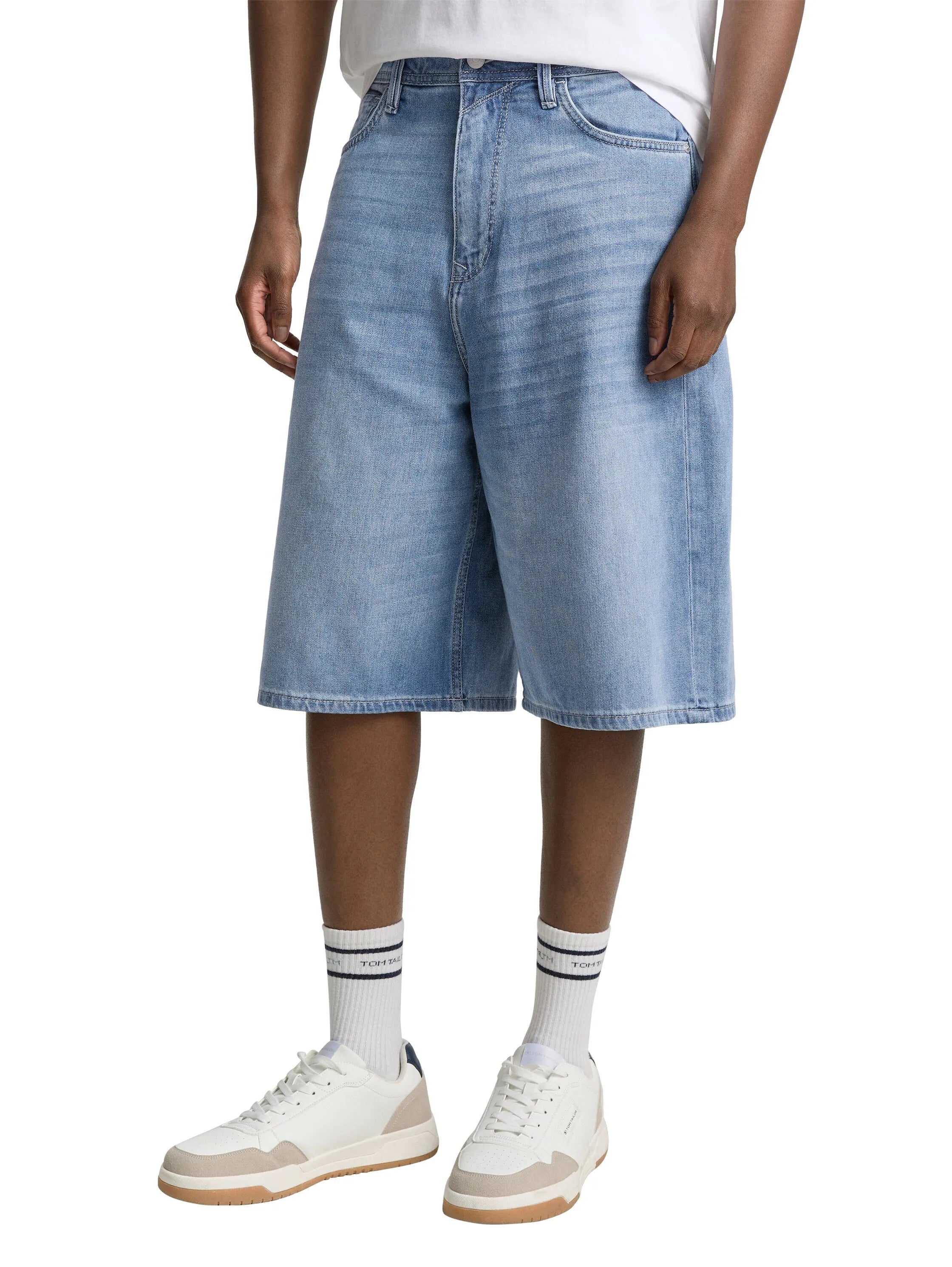 Denim Tom Tailor Light Stone Blue Denim Men Ttbaggy Shorts SKU: 1047170_10142 Image 01