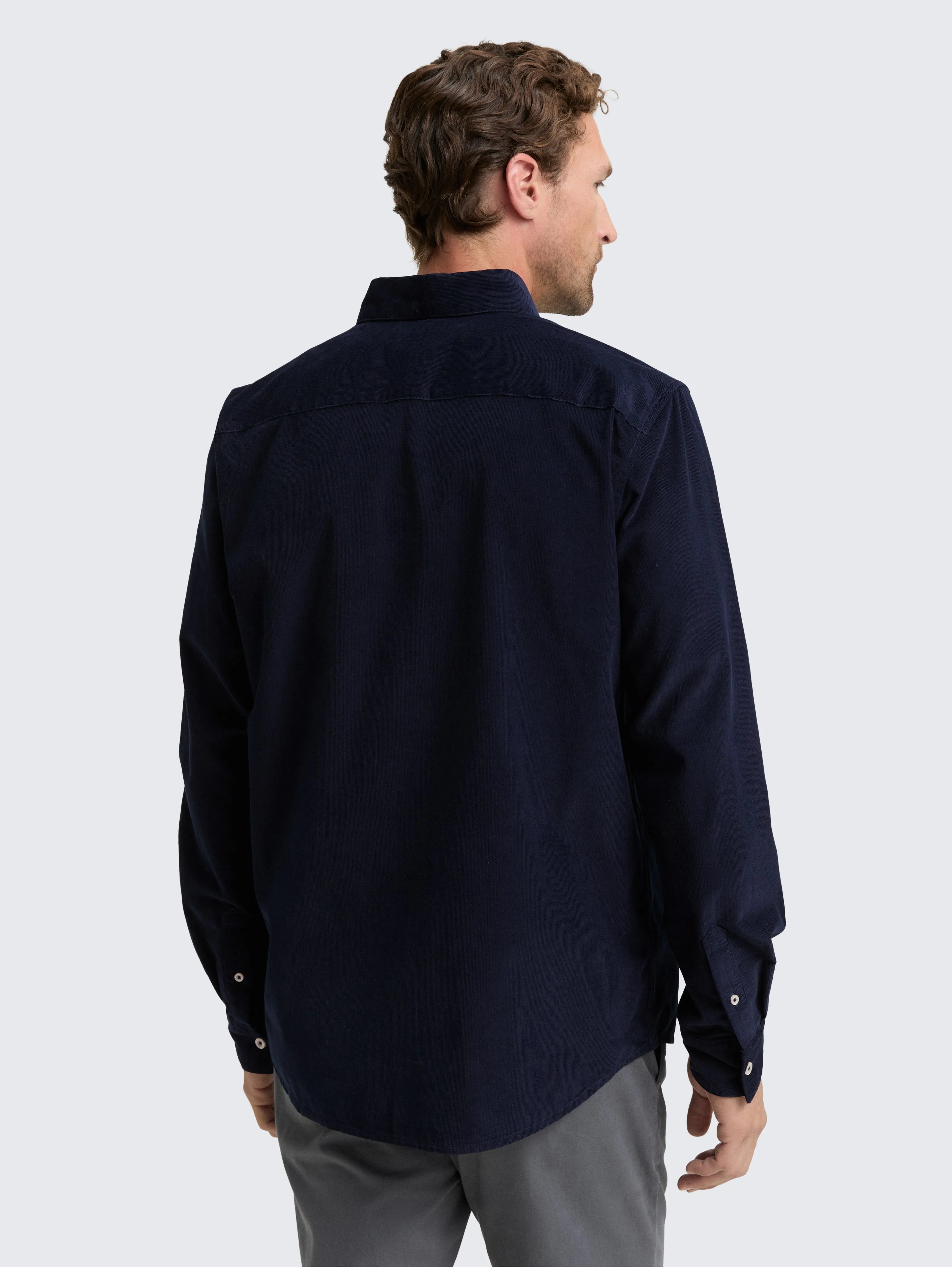 Tom Tailor_0_Regular Fit Corduroy Shirt with Breast Pocket_1047341_10668_03