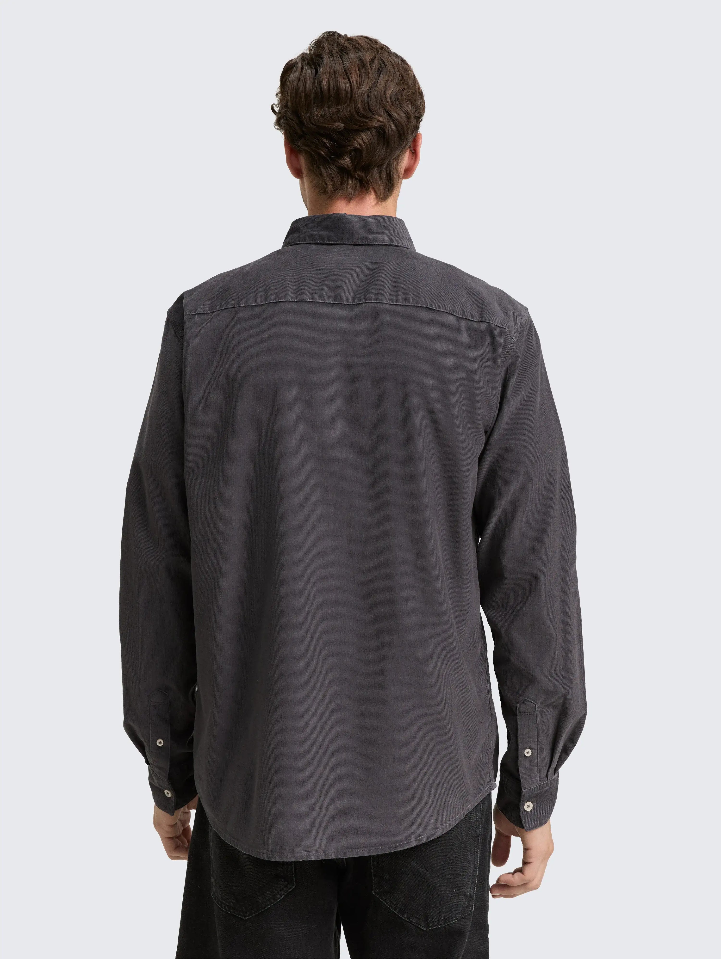 Tom Tailor_0_Regular Fit Corduroy Shirt with Breast Pocket_1047341_38326_03