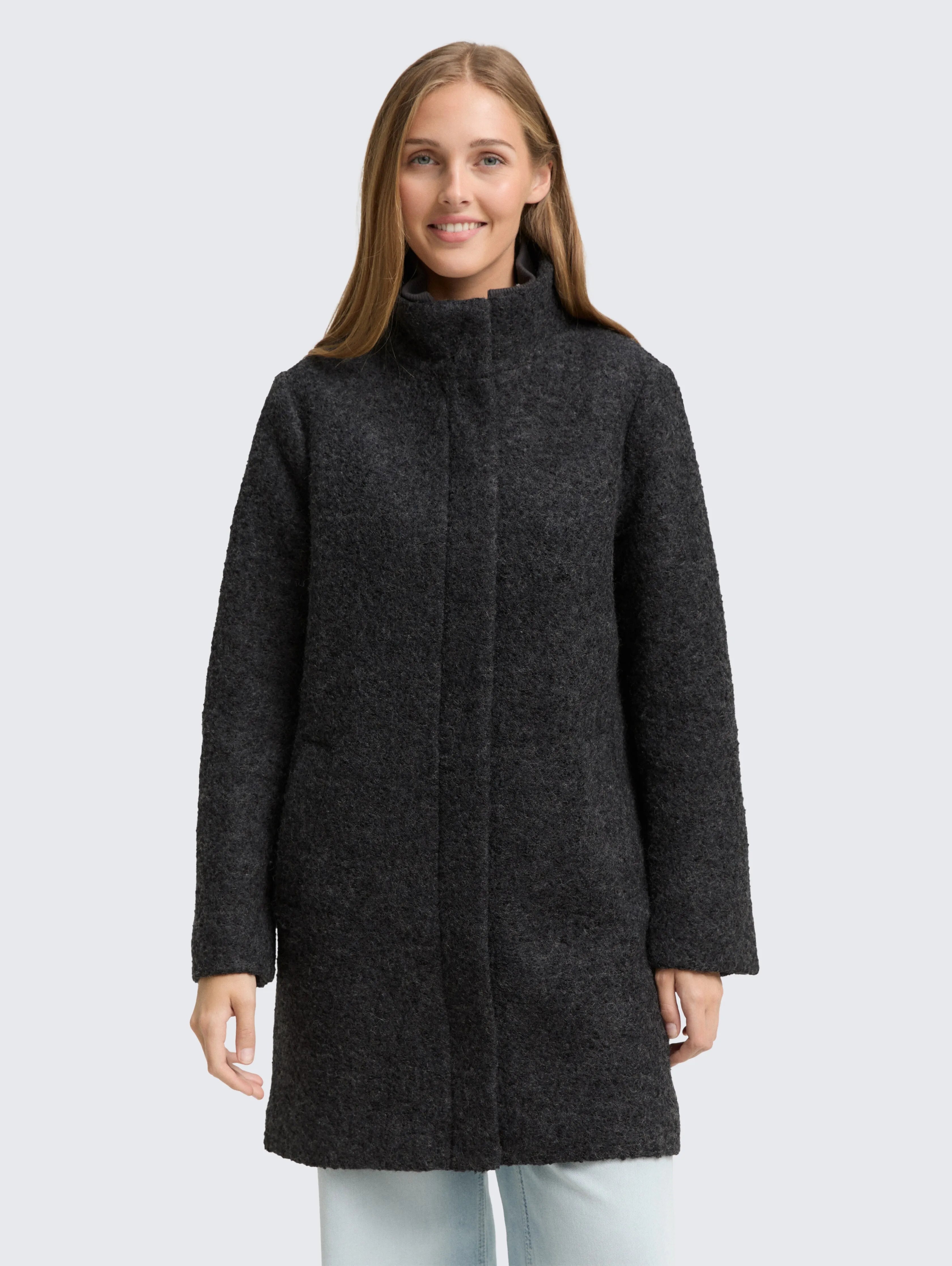 Tom Tailor_0_BouclŽ Wool Coat with Stand-Up Collar_1047539_10369_02