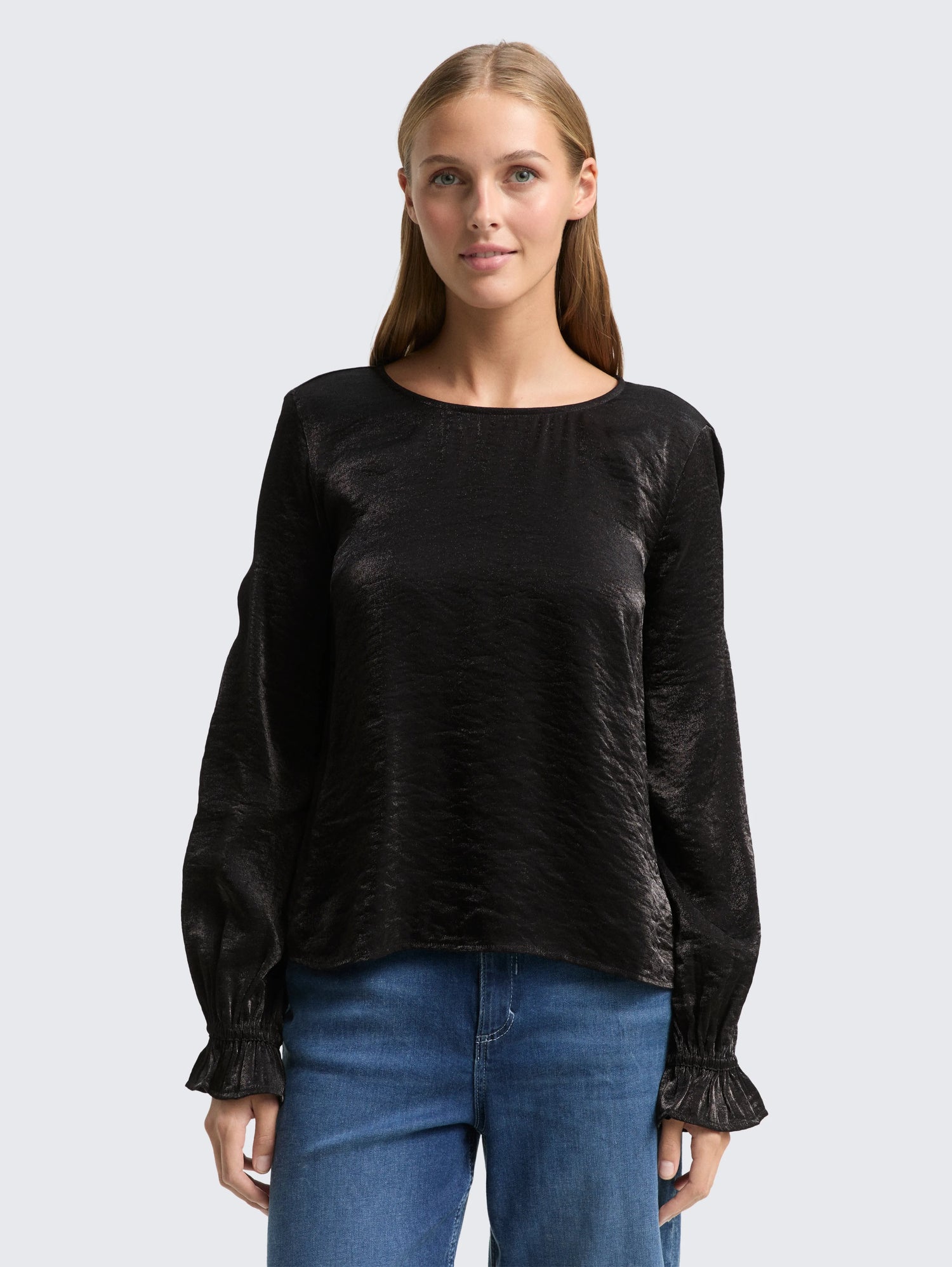 Tom Tailor_0_Loose Fit Blouse with Satin Look_1047617_14482_01