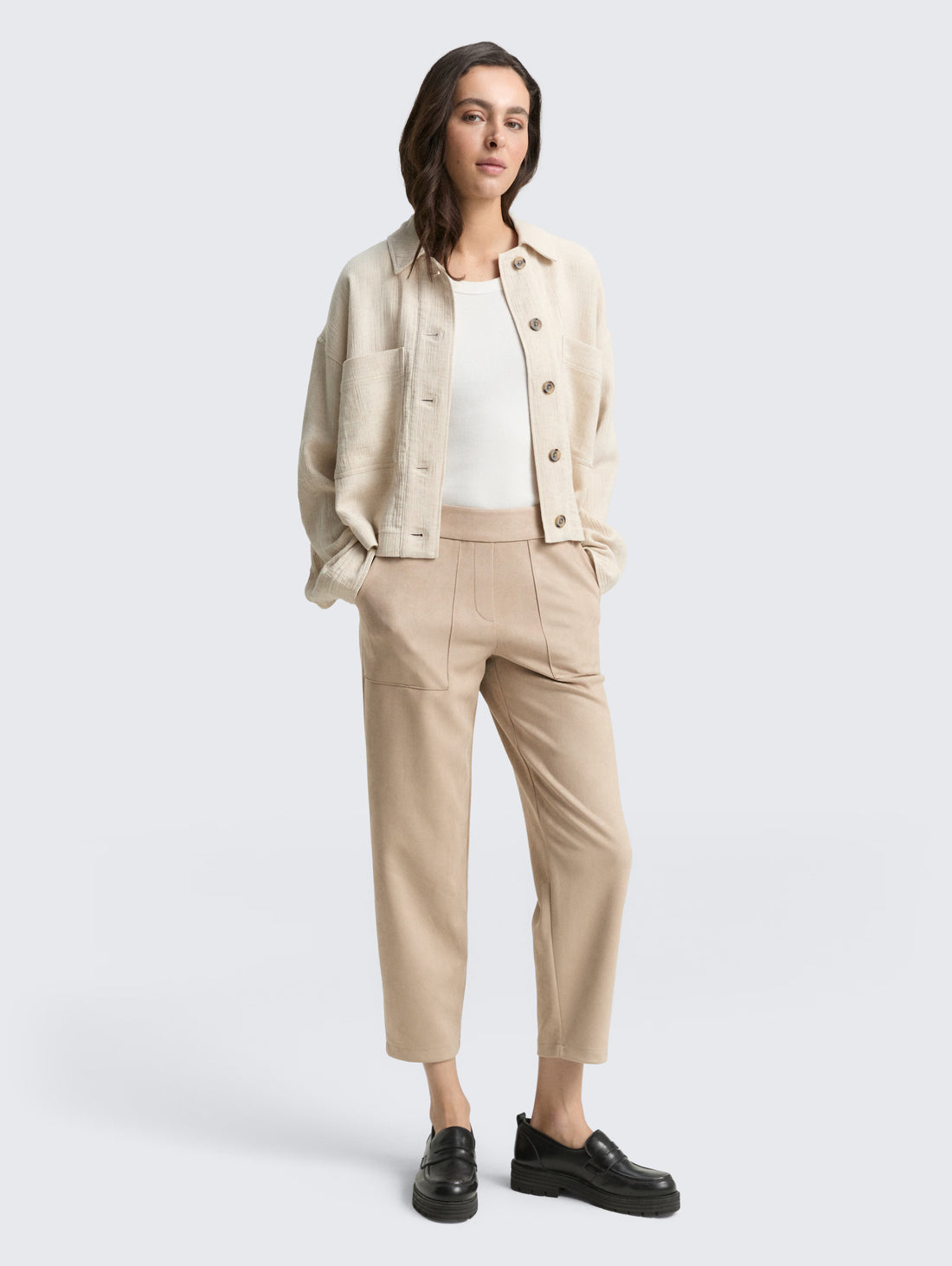 Tom Tailor_0_Loose Fit Trousers in Suede Look_1047666_32208_01