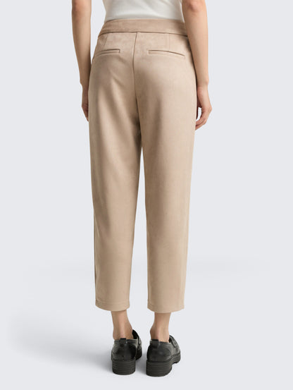Tom Tailor_0_Loose Fit Trousers in Suede Look_1047666_32208_02