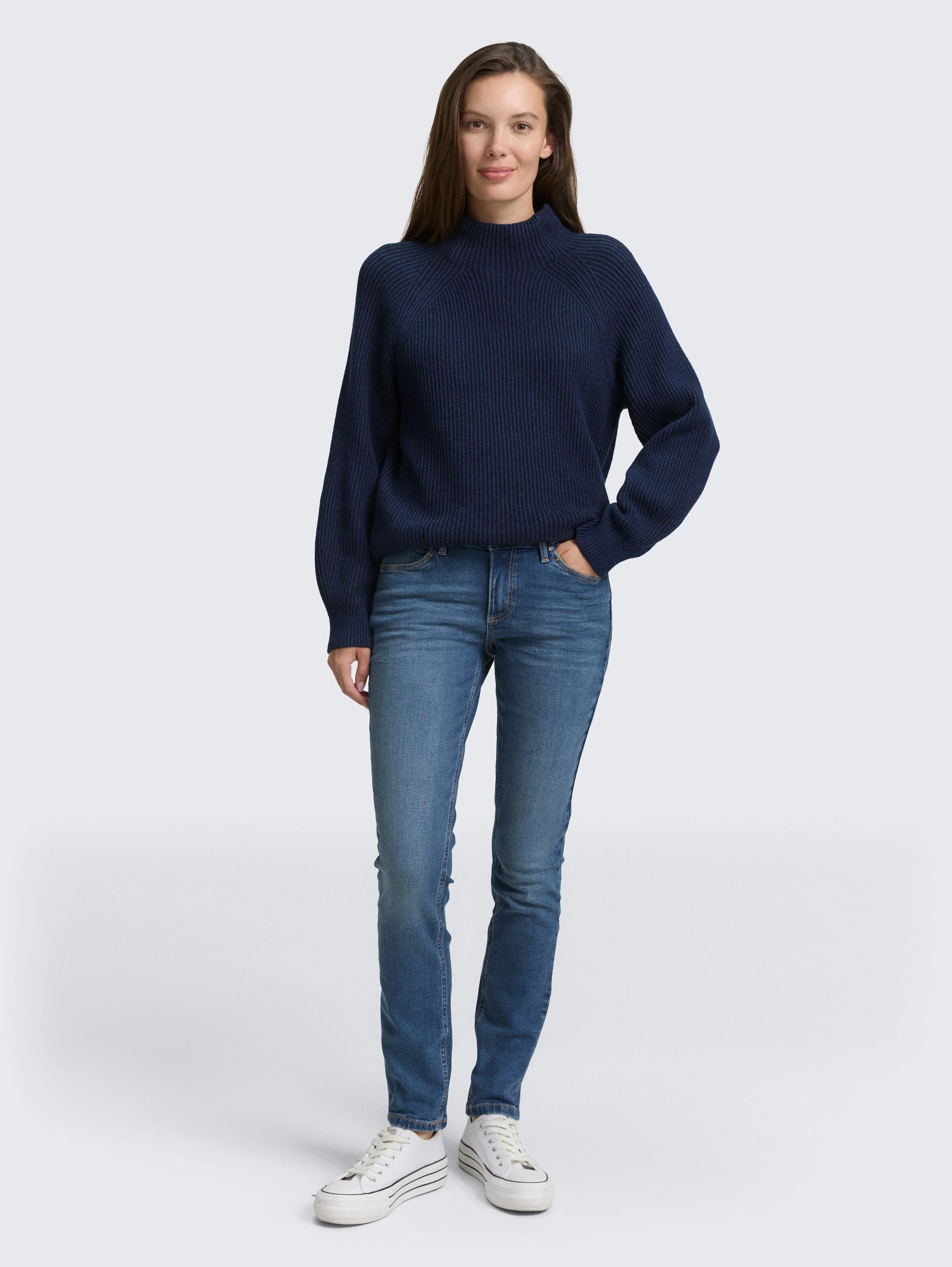 Tom Tailor_0_Loose Fit Knitted Jumper with Stand-Up Collar_1047670_39335_01