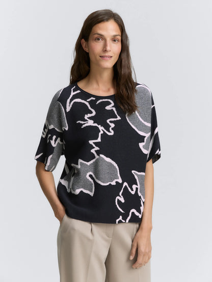 Tom Tailor_0_Loose Fit Knitted Jumper with Pattern_1047684_38709_02