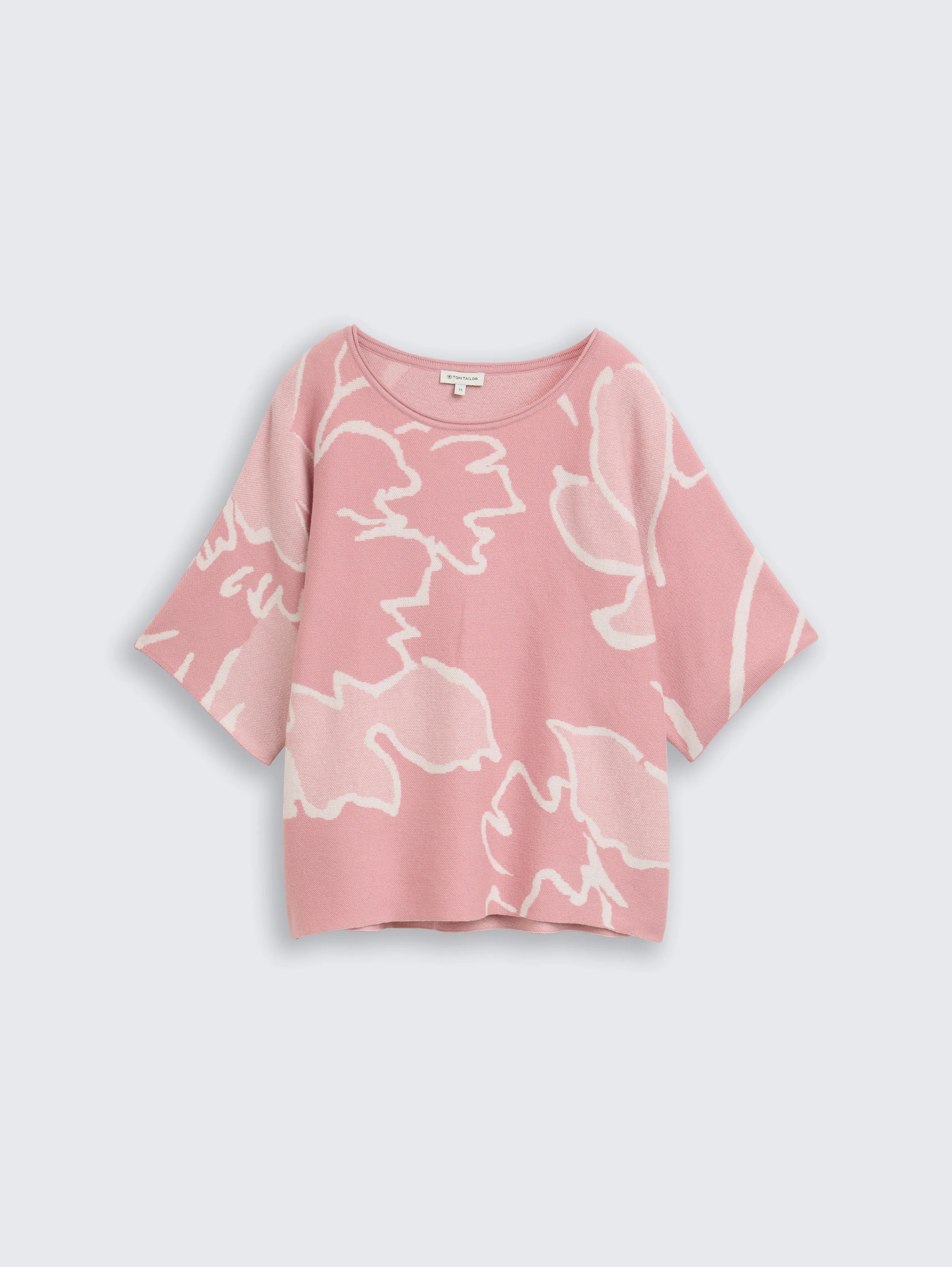 Tom Tailor_0_Loose Fit Knitted Jumper with Pattern_1047684_38710_01