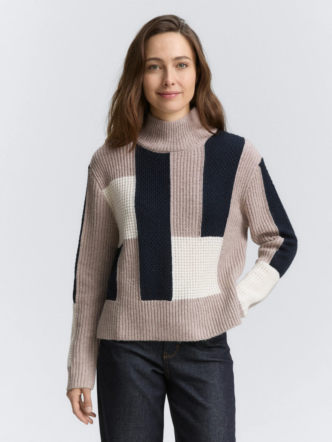 Tom Tailor_0_Loose Fit Knitted Jumper with Colour Blocking_1047706_38717_02