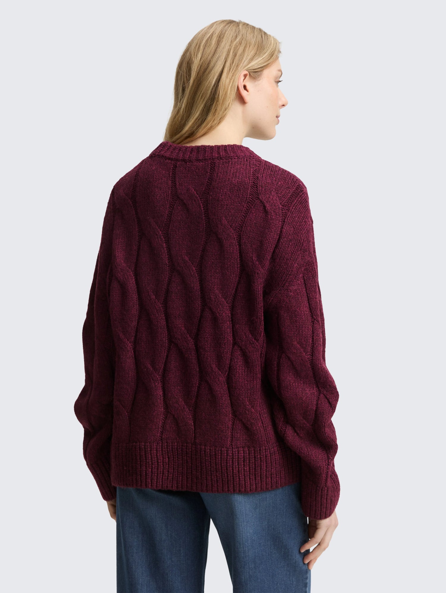 Tom Tailor_0_Loose Fit Knitted Jumper with Cable Pattern_1047709_10525_03