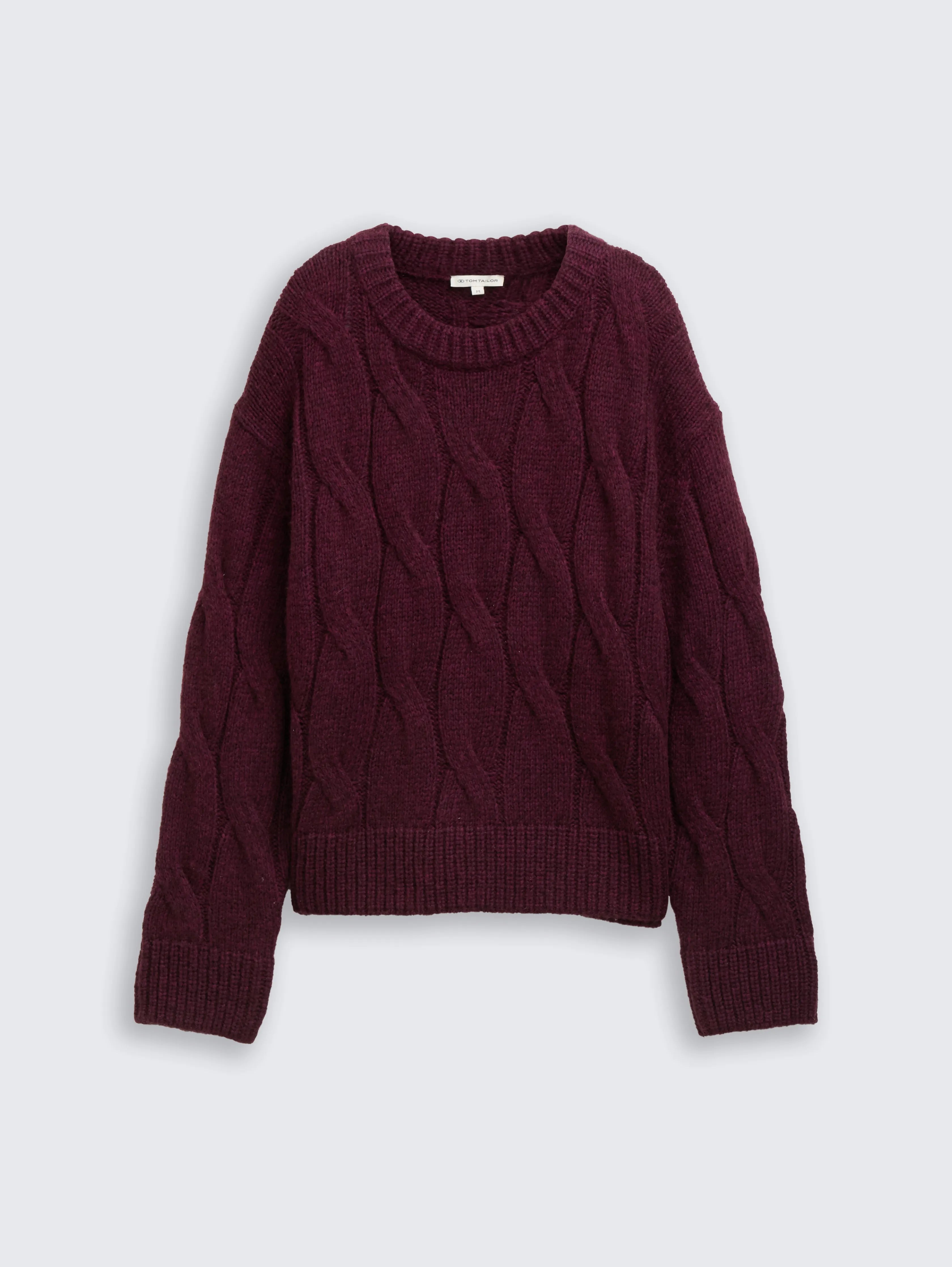 Tom Tailor_0_Loose Fit Knitted Jumper with Cable Pattern_1047709_10525_04
