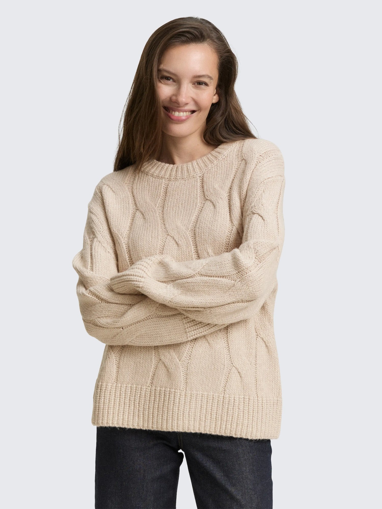 Tom Tailor_0_Loose Fit Knitted Jumper with Cable Pattern_1047709_38330_02