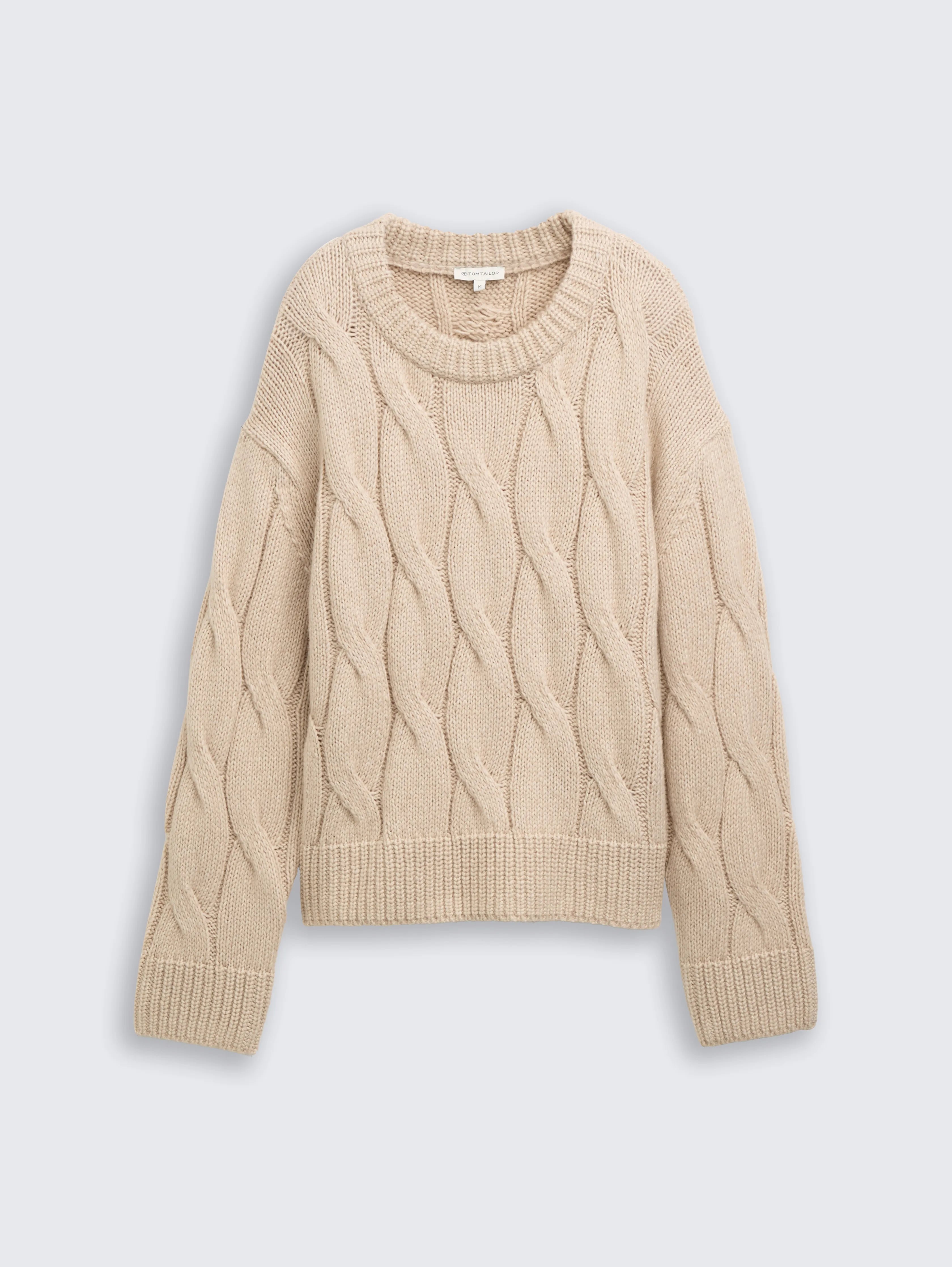 Tom Tailor_0_Loose Fit Knitted Jumper with Cable Pattern_1047709_38330_04