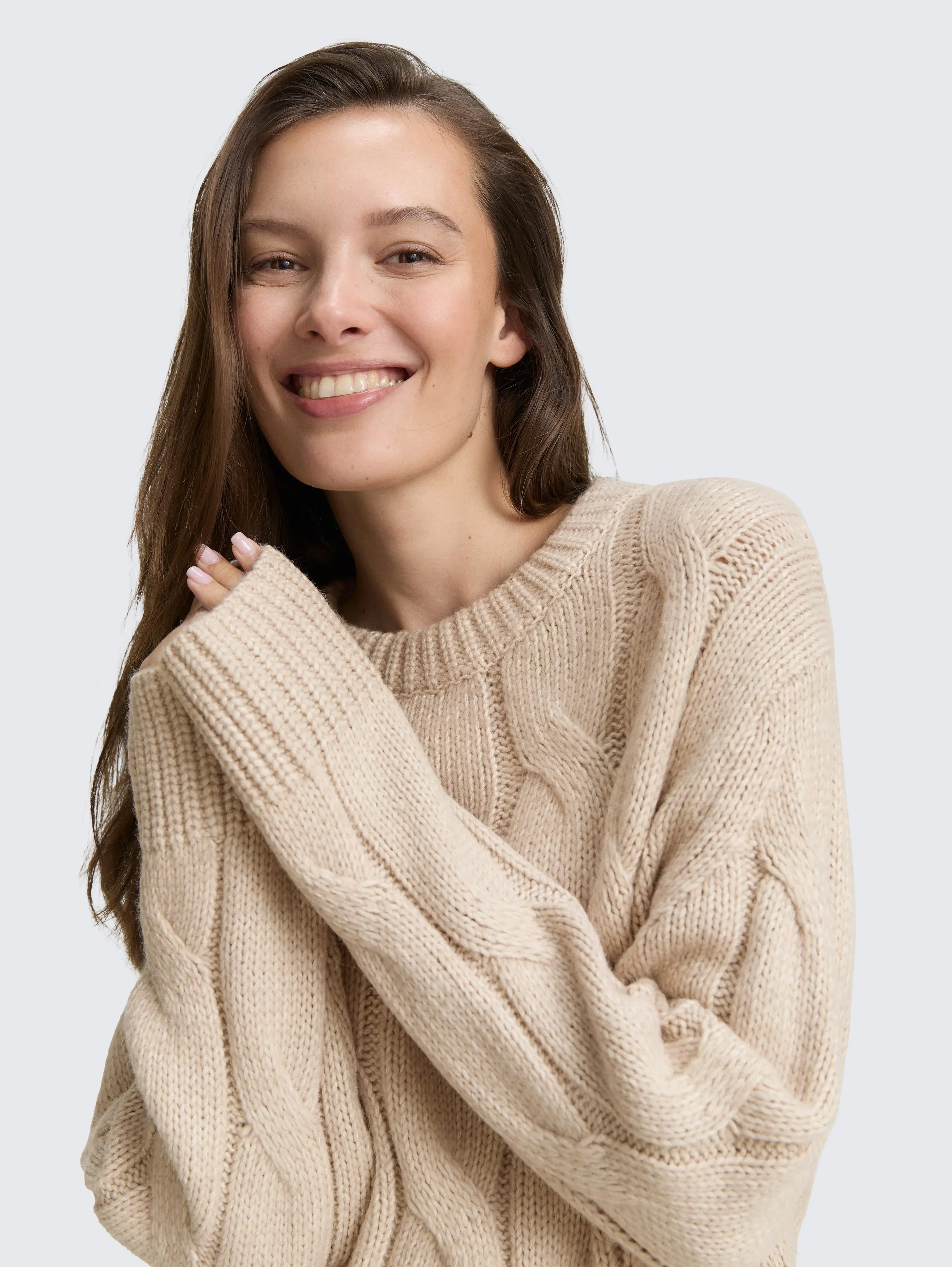 Tom Tailor_0_Loose Fit Knitted Jumper with Cable Pattern_1047709_38330_05