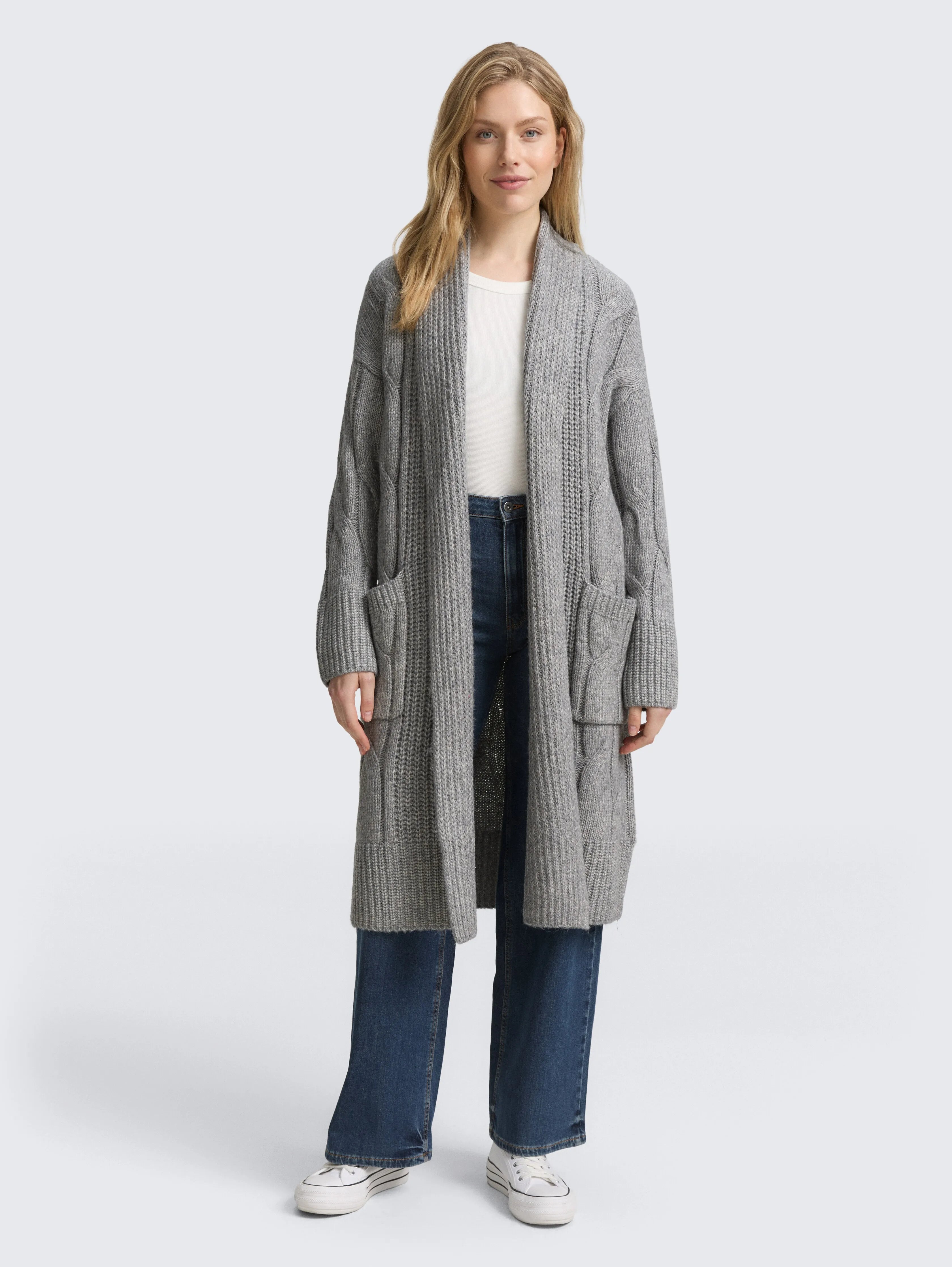 Tom Tailor_0_Loose Fit Cardigan with Cable Knit Pattern_1047710_21373_02