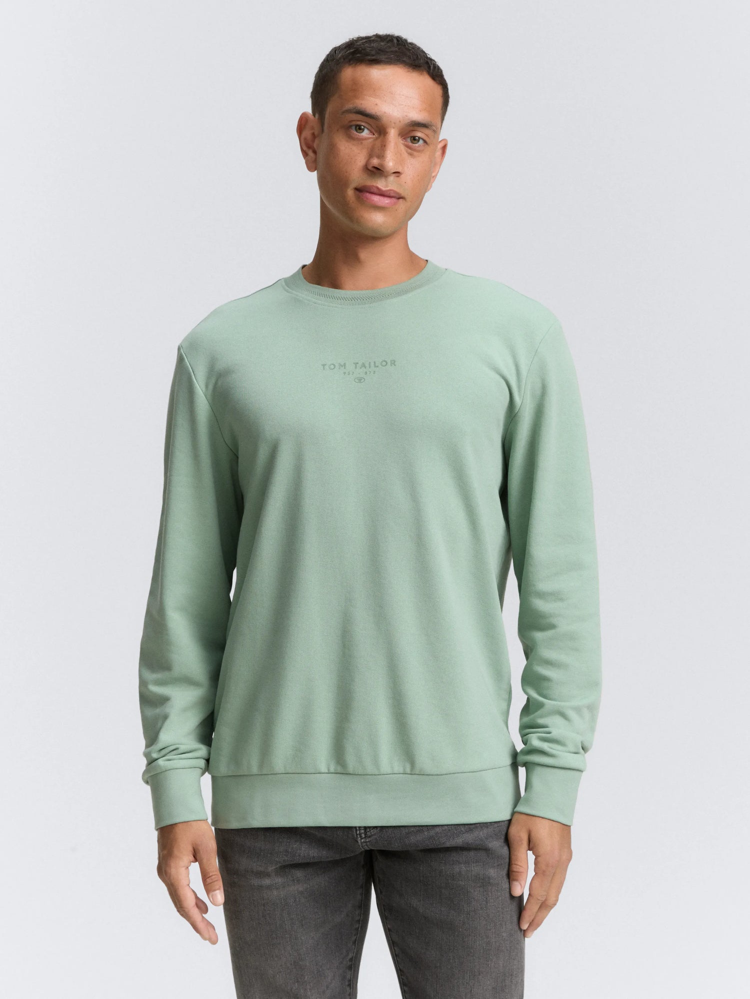 Tom Tailor_0_Crewneck Sweatshirt with Logo Print_1047784_22577_02