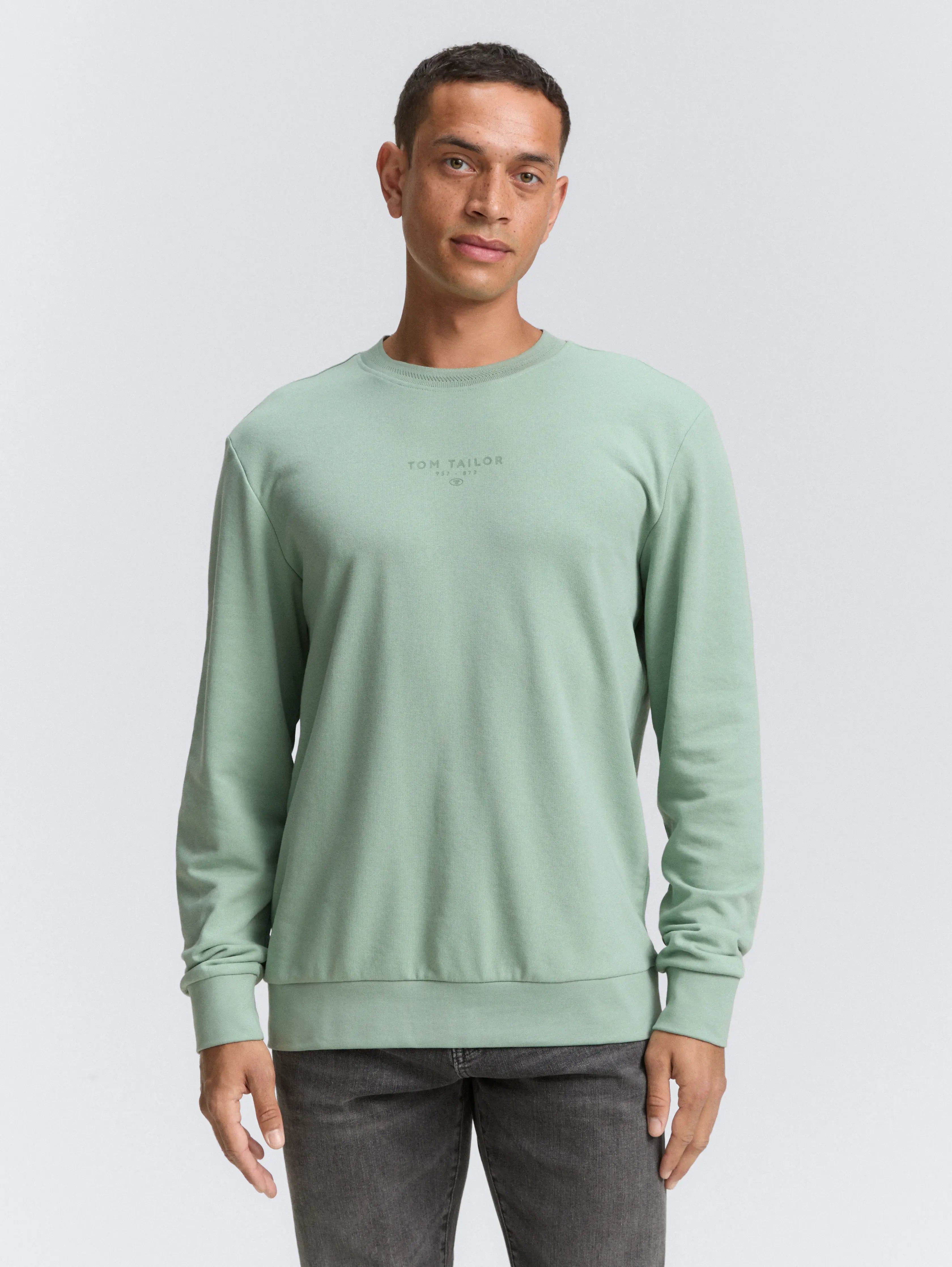 Tom Tailor_0_Crewneck Sweatshirt with Logo Print_1047784_22577_02