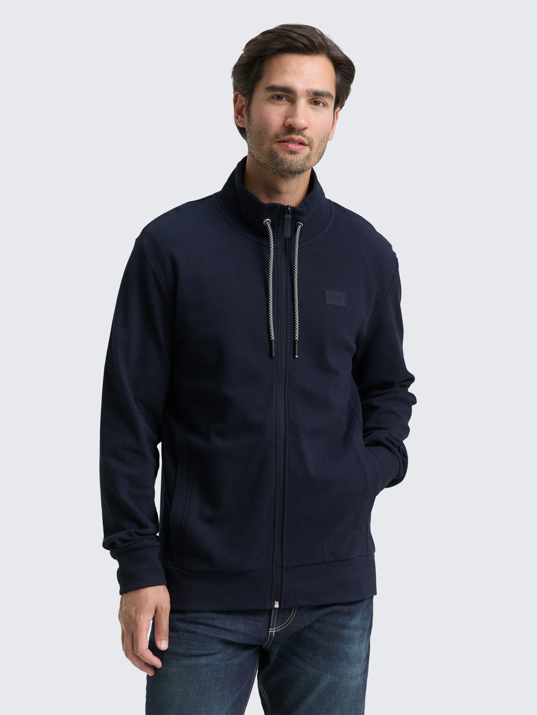 Tom Tailor_0_Ultralight Sweat Jacket with Stand-Up Collar_1047792_10668_02