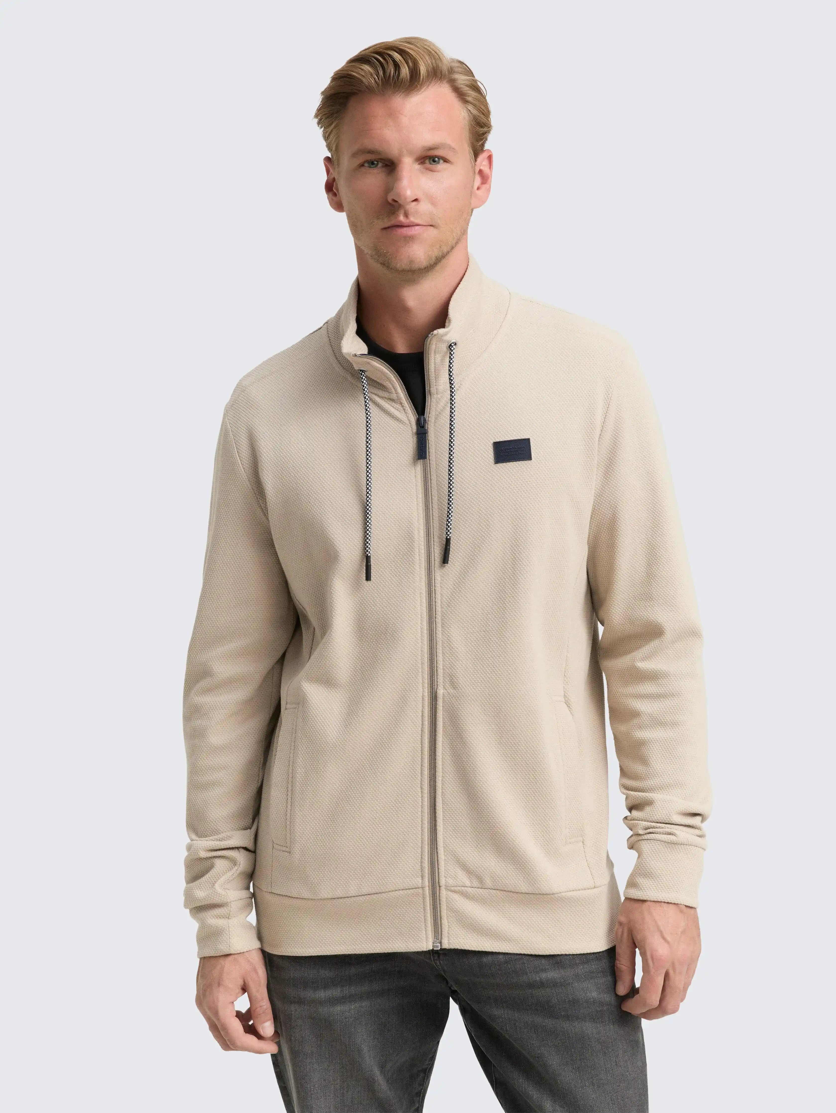 Tom Tailor_0_Ultralight Sweat Jacket with Stand-Up Collar_1047792_16764_02