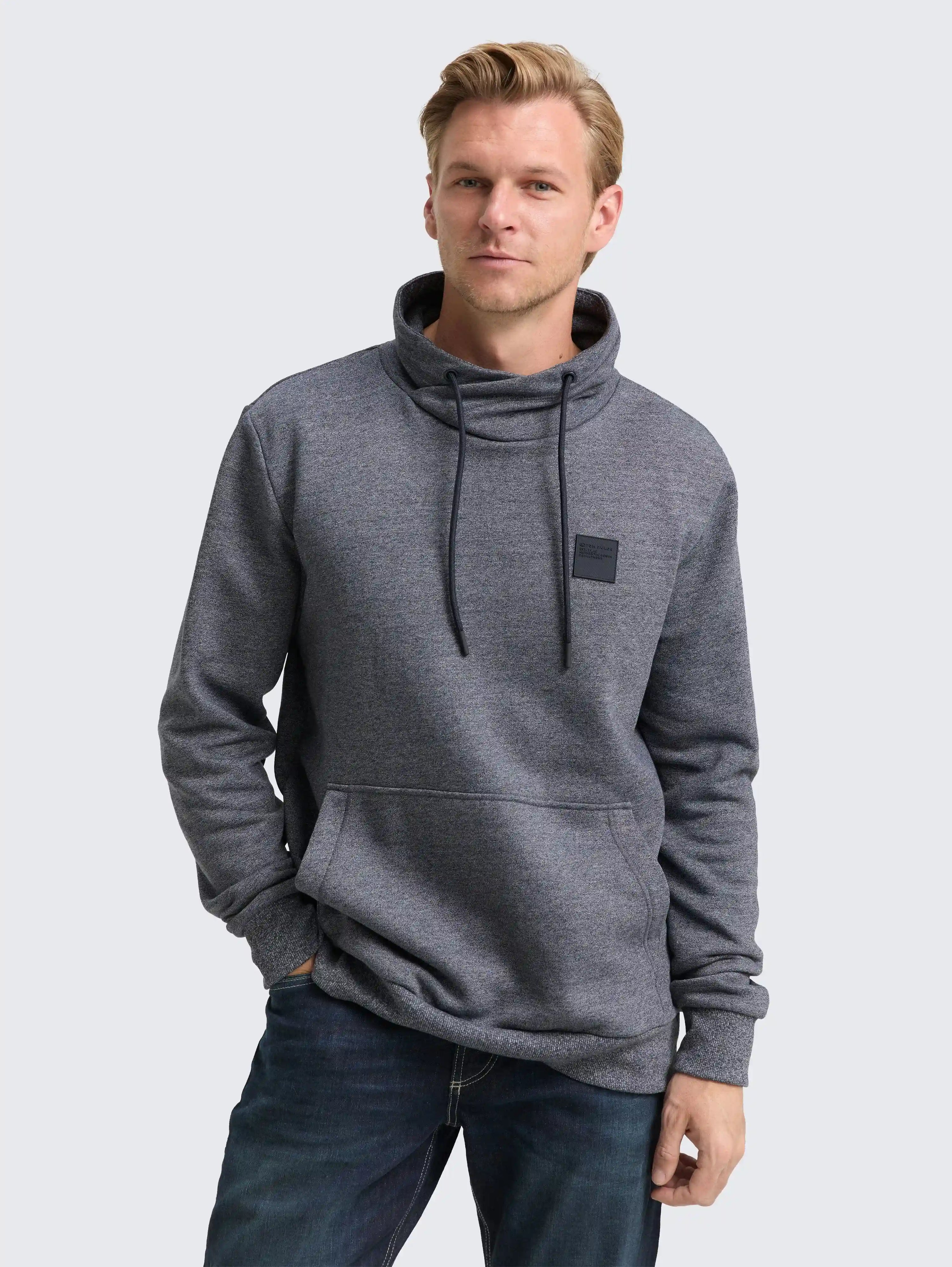 Tom Tailor_0_Snood Sweatshirt in a Melange Look_1047805_19932_02