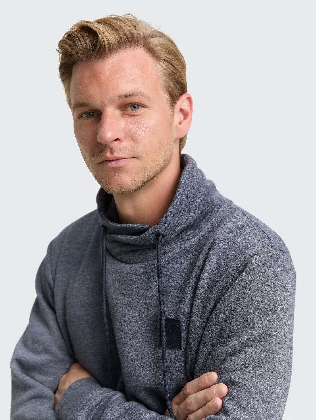 Tom Tailor_0_Snood Sweatshirt in a Melange Look_1047805_19932_05