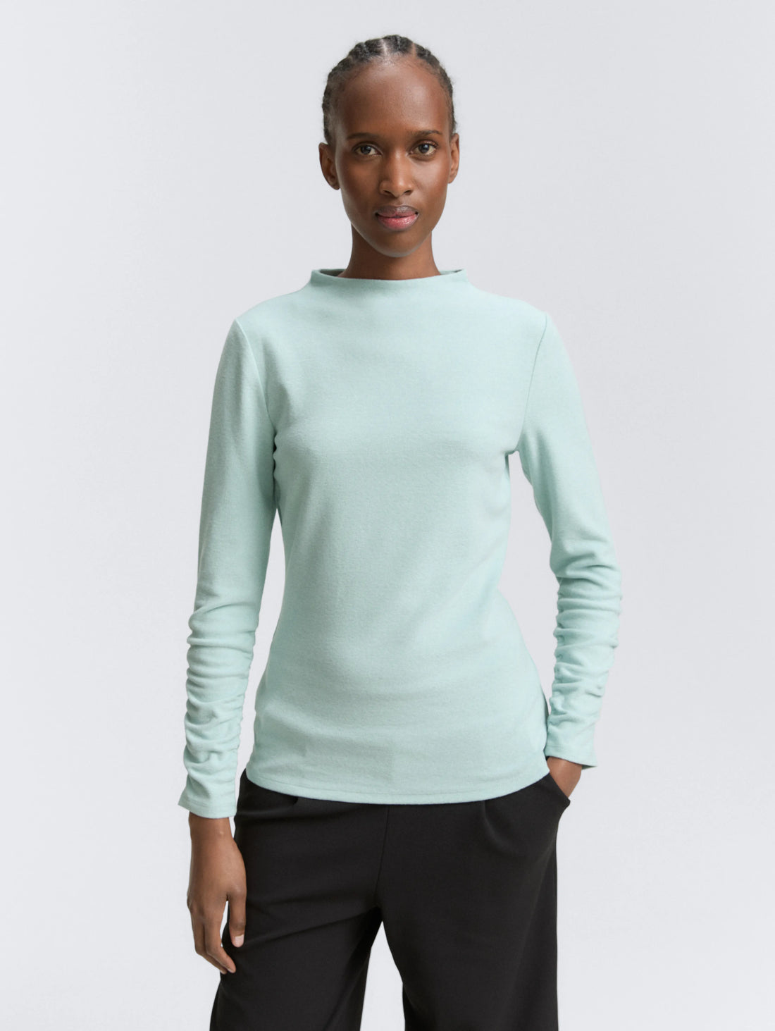 Tom Tailor_0_Long-Sleeved Shirt with Gathered Sleeves_1047847_14395_02