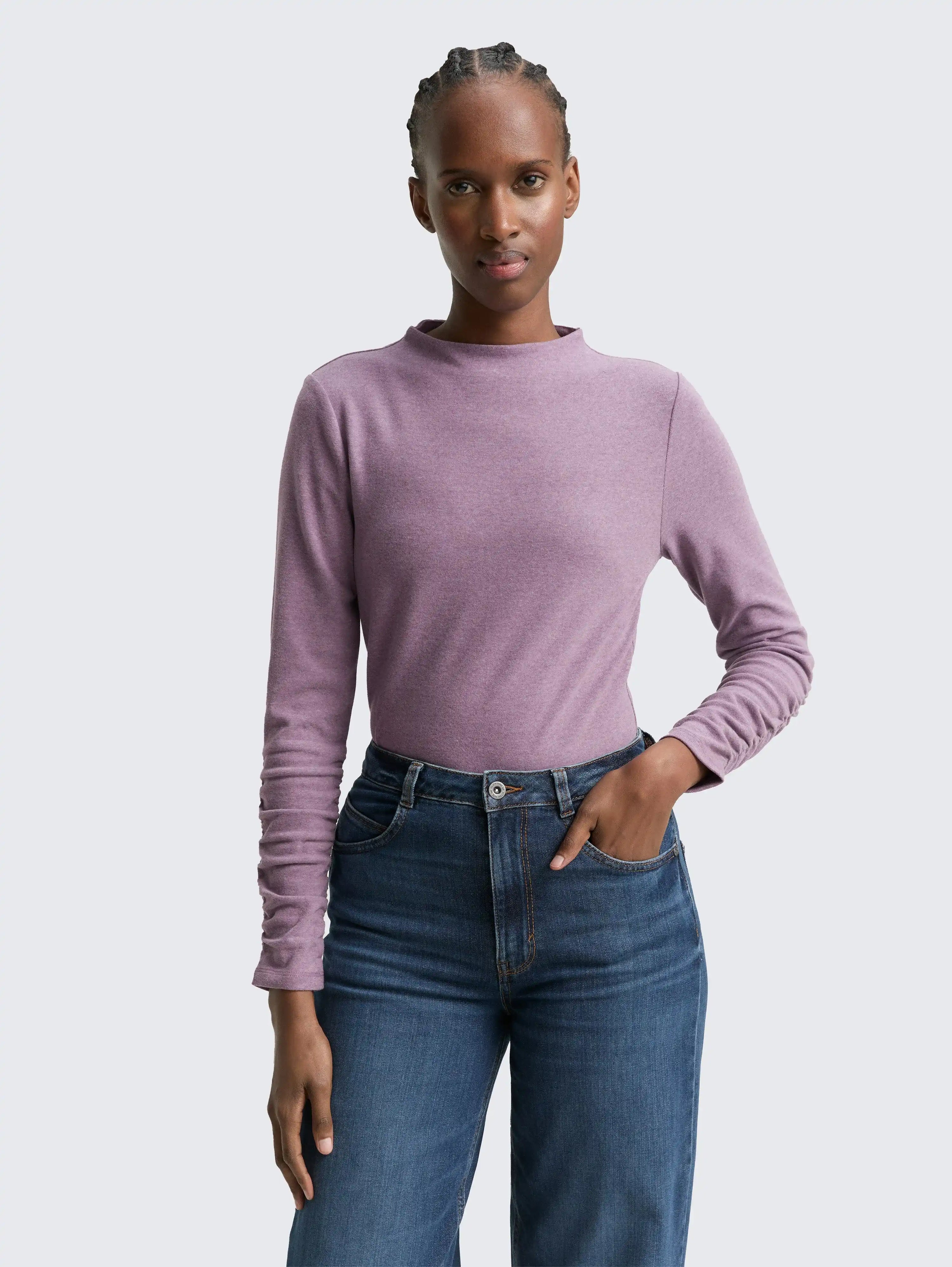 Tom Tailor_0_Long-Sleeved Shirt with Gathered Sleeves_1047847_39153_02