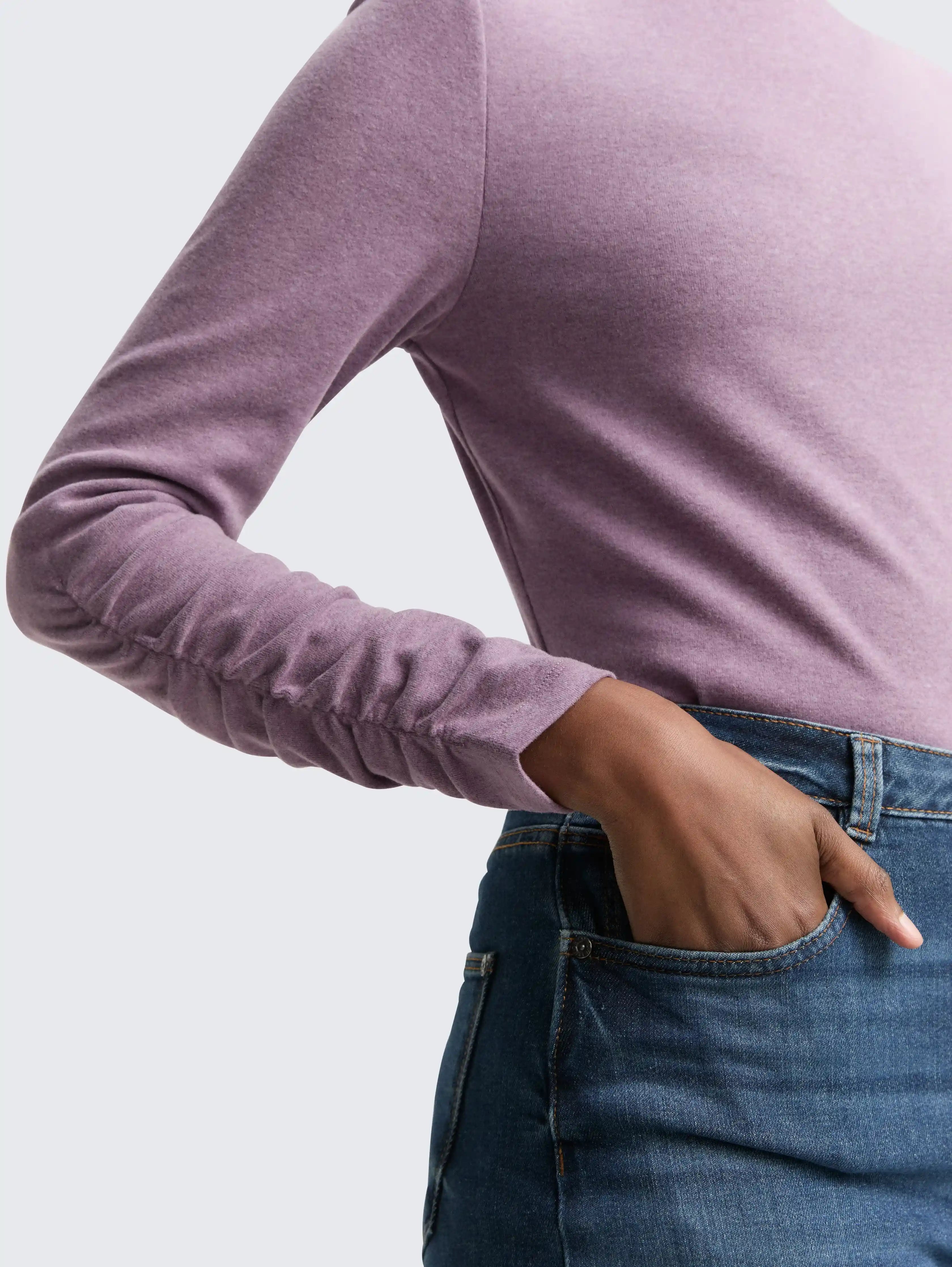 Tom Tailor_0_Long-Sleeved Shirt with Gathered Sleeves_1047847_39153_05