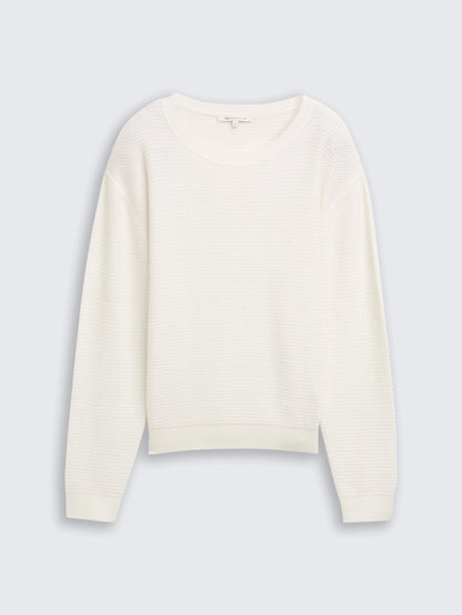 Tom Tailor_0_Knitted Jumper with Round Neck_1047882_10332_01