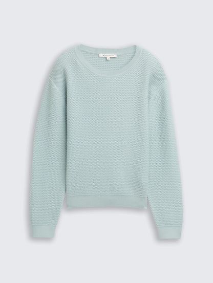 Tom Tailor_0_Knitted Jumper with Round Neck_1047882_13733_01