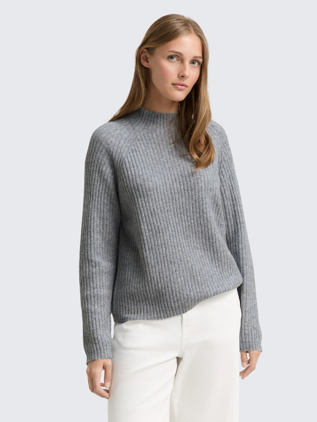 Tom Tailor_0_Relaxed Fit Knitted Jumper with Stand-Up Collar_1047895_10658_02
