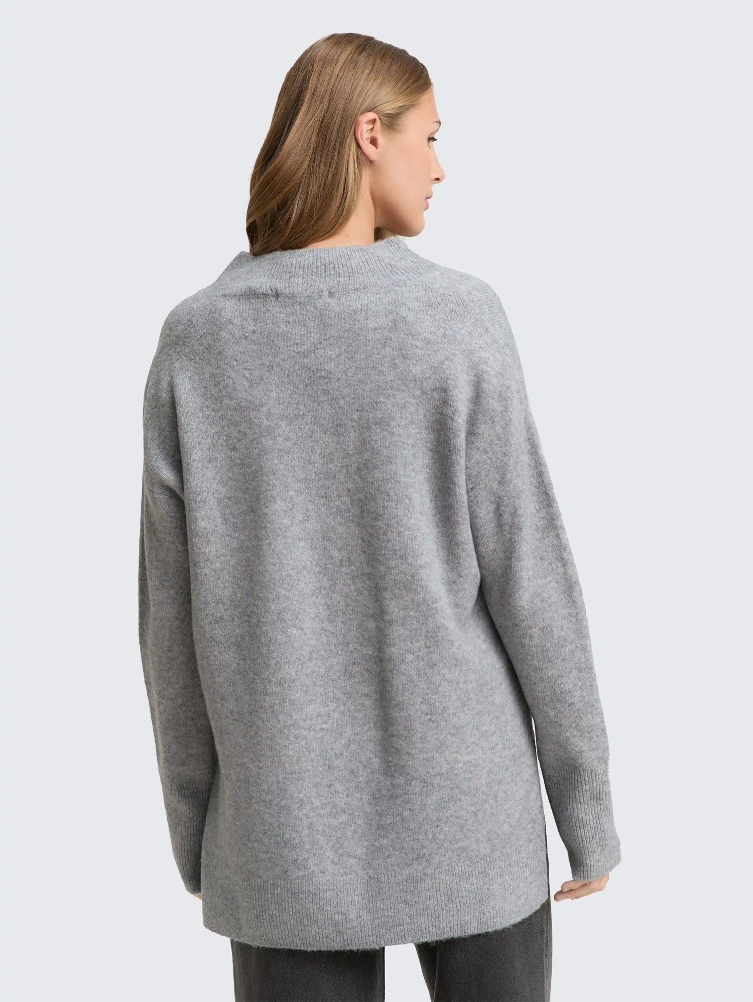 Tom Tailor_0_Longstyle Knitted Jumper with V-Neckline_1047905_10658_03