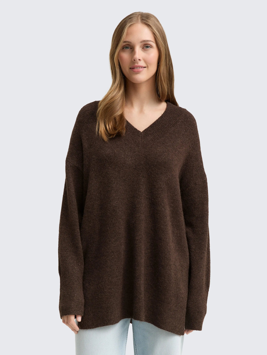 Tom Tailor_0_Longstyle Knitted Jumper with V-Neckline_1047905_38864_02