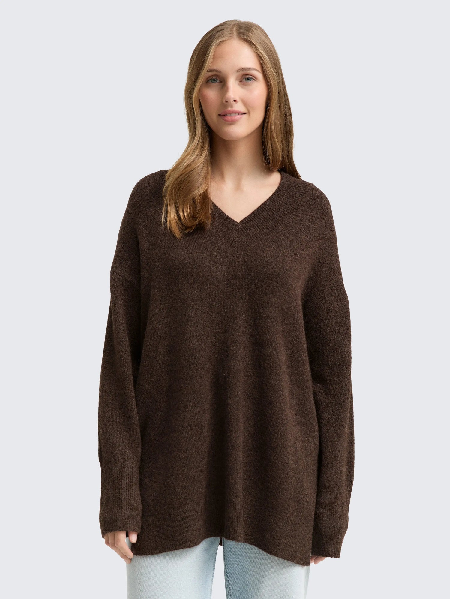 Tom Tailor_0_Longstyle Knitted Jumper with V-Neckline_1047905_38864_02