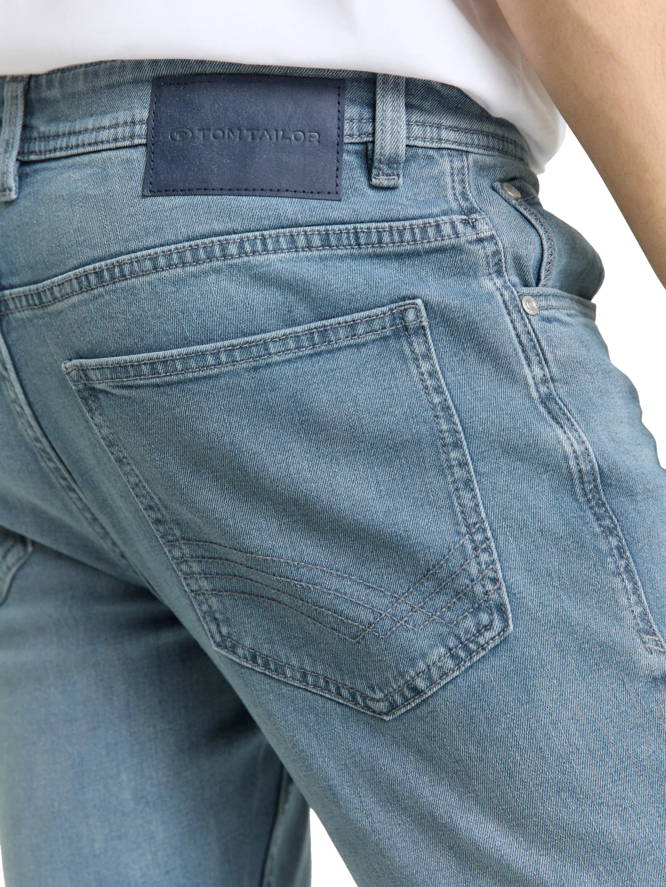 Tom Tailor Blue Grey Denim Men Ttjosh Regular Slim Stretch Jeans SKU: 1047978_10160 Image 04