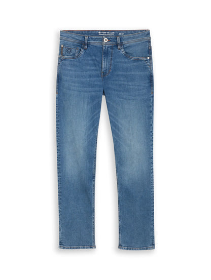 Tom Tailor Mid Stone Bright Blue Denim Men Ttmarvin Straight Jeans with Super-Stretch SKU: 1047983_10152 Image 06