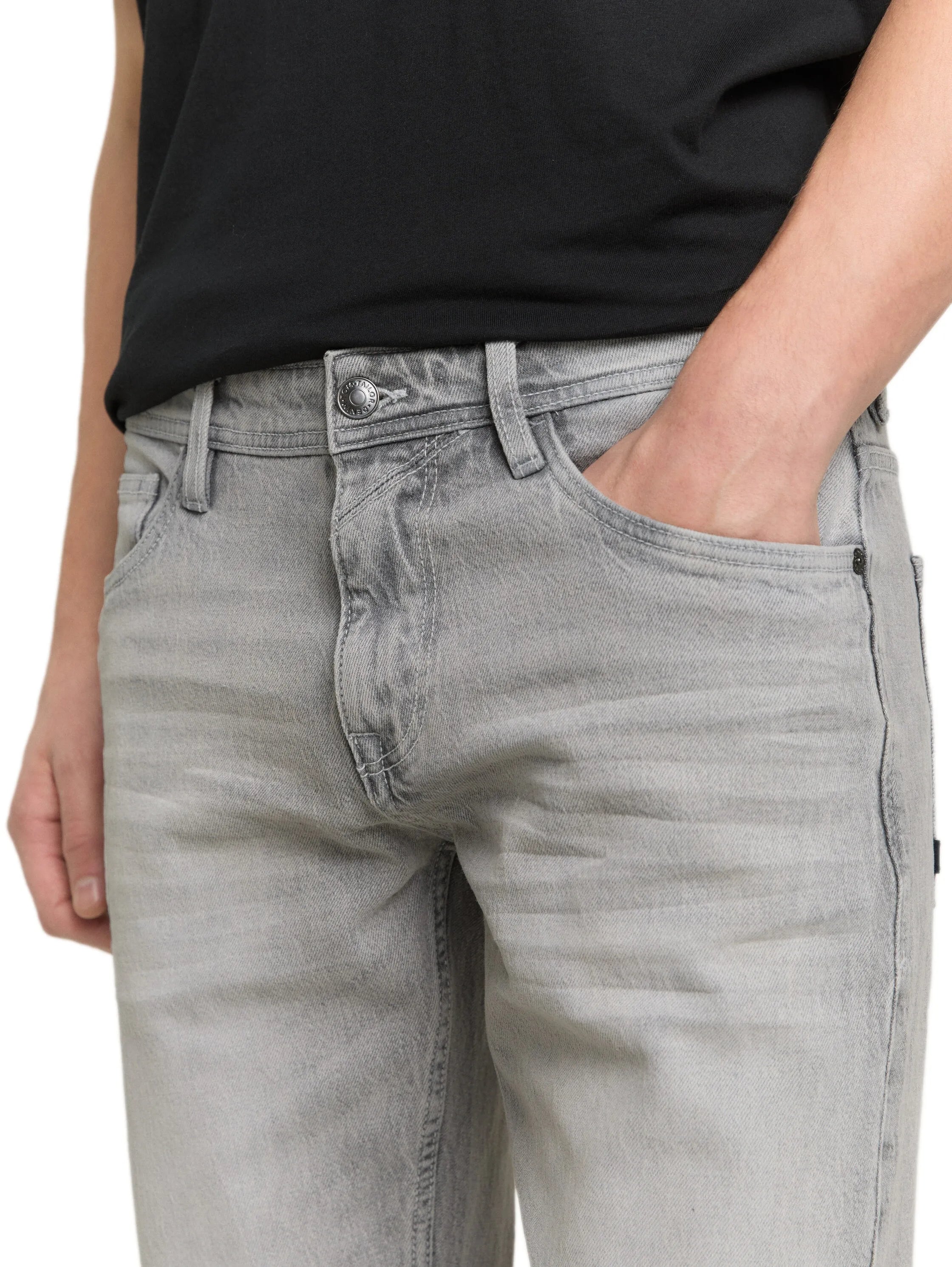 Denim Tom Tailor Used Light Stone Grey Denim Men Ttpiers Slim Jeans SKU: 1047987_10218 Image 04