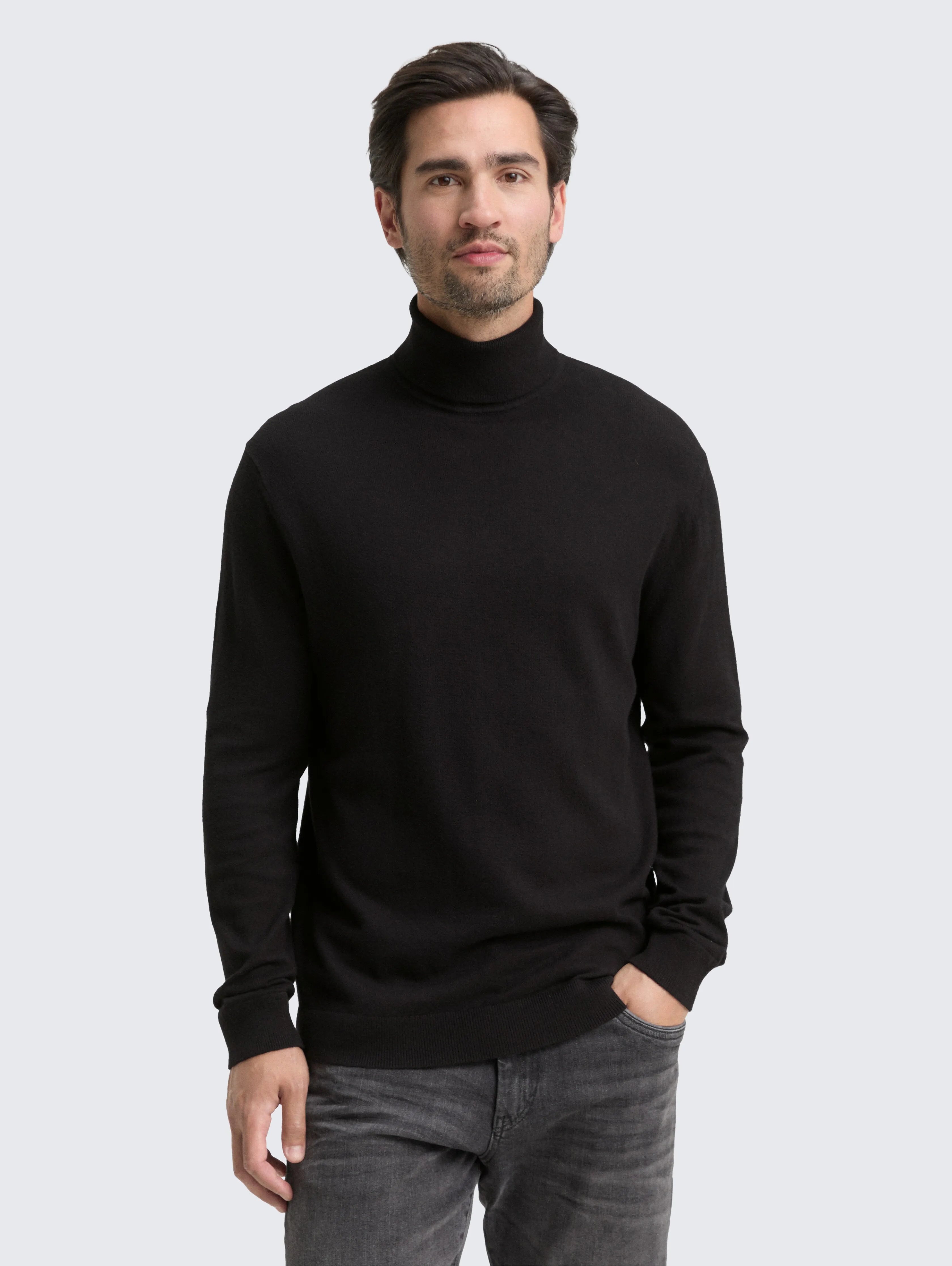 Tom Tailor_Gray_Turtleneck Jumper with Cashmere Blend_1048017_29999_02