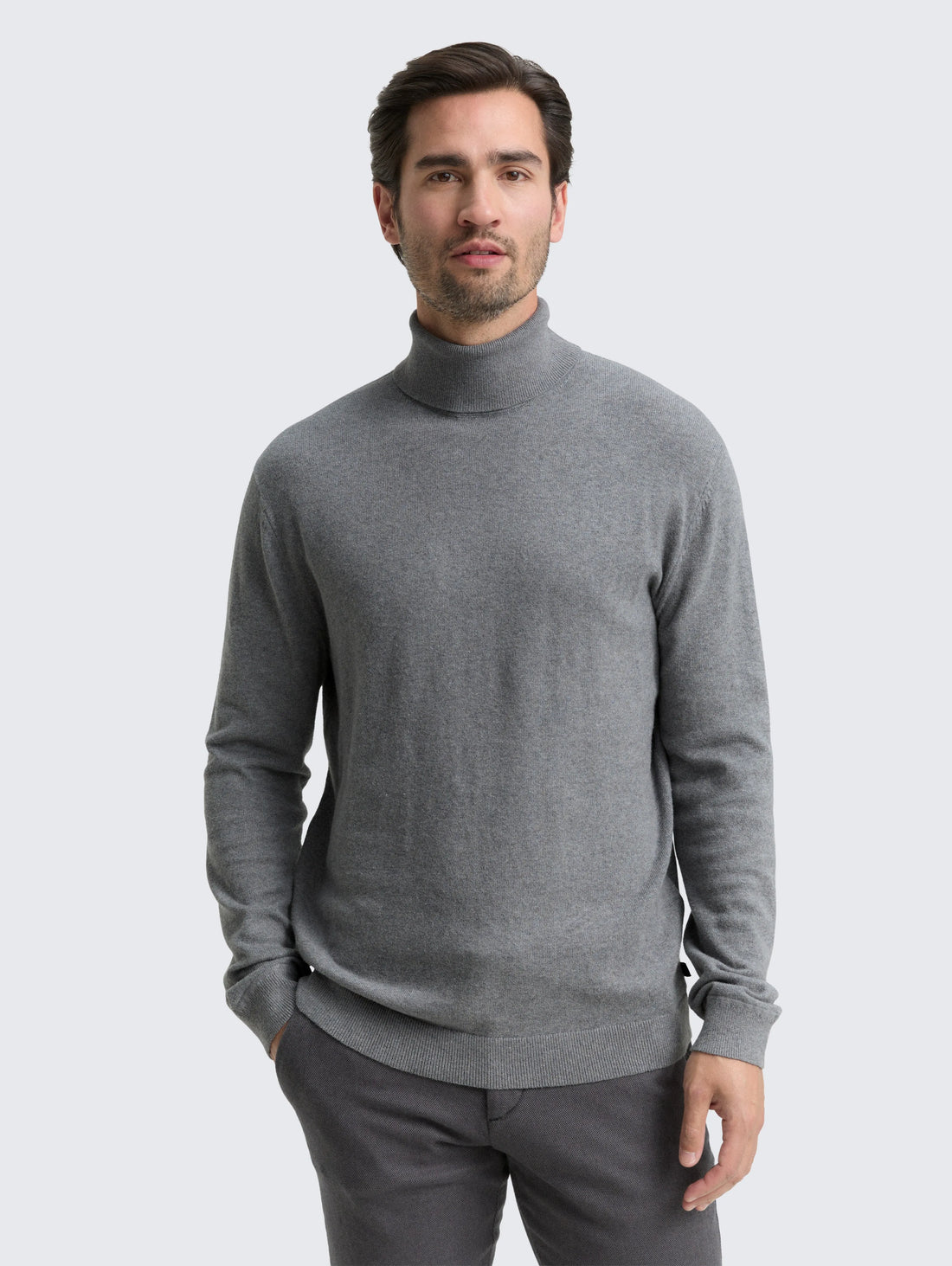 Tom Tailor_Gray_Turtleneck Jumper with Cashmere Blend_1048017_38679_02
